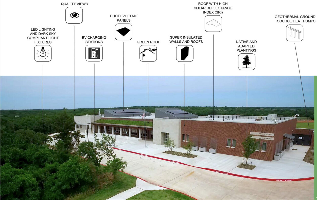  Coffee Creek Ripple Effect, Water Resource Recovery Facility, Edmond, OK :: 2018.    Because of its focus on water reuse and conservation, the community worked hard to make sure that every aspect of the new building was a model of energy conservatio