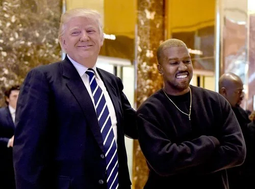 Kanye West and President-elect Trump at Trump Tower in 2016. Credit: Timothy A. Clary/Agence France-Presse — Getty Images