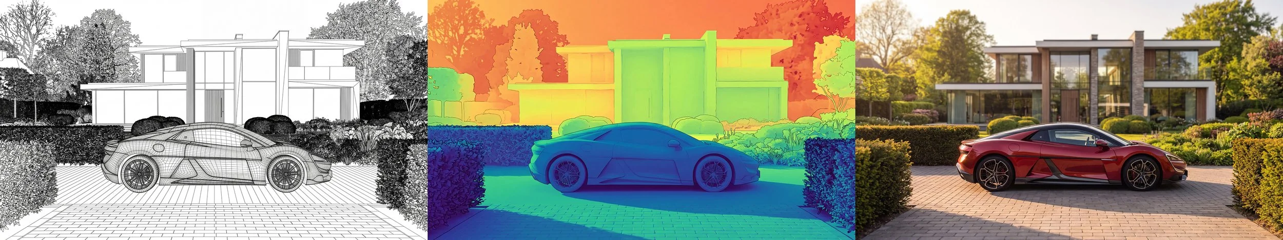 Motiv: BYD U9. Skabt med: Blender | V-Ray | Photoshop | AI