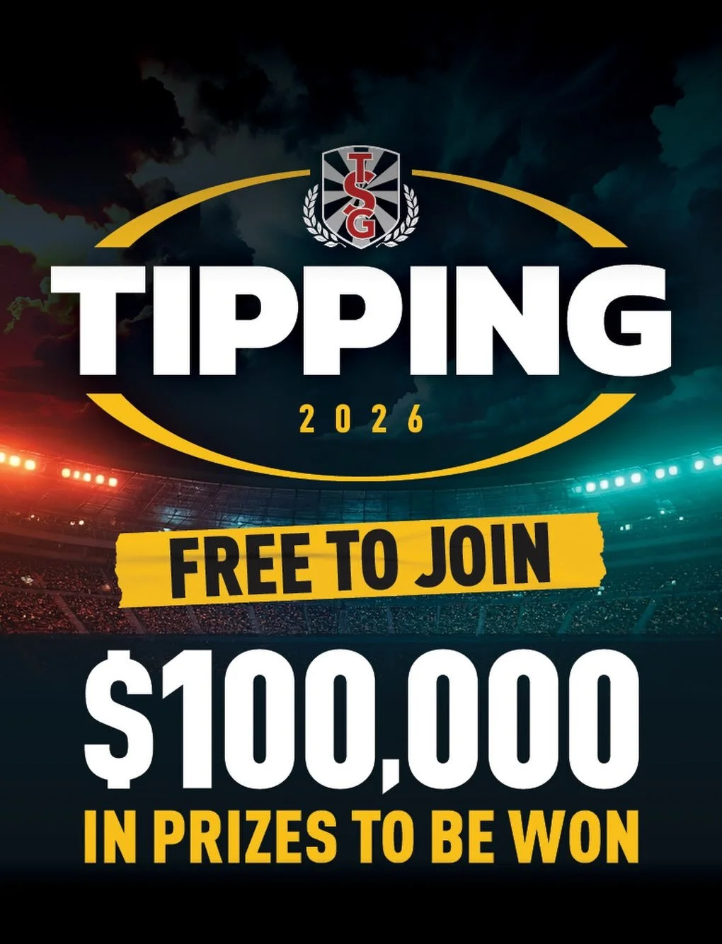 Join our footy tipping competition in 2026, thanks to the amazing team @sportingglobe 
To join our competition simply enter through the sporting globe app and enter the code 644440.