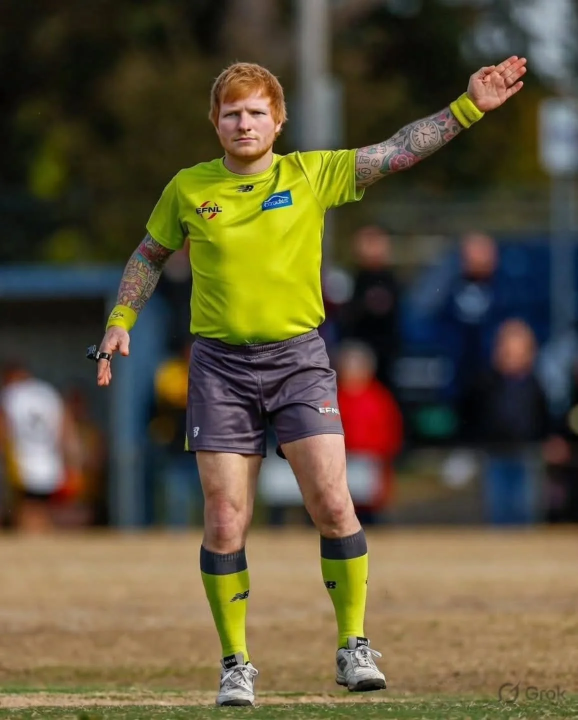 BIG news! 🚨

We are pleased to announce Ed Sheeran is doing a special one off game with the EFLUA!

As a man who grew up around sport all his life, he will be spending time umpiring before setting off on a new tour!

We look forward to seeing Ed She