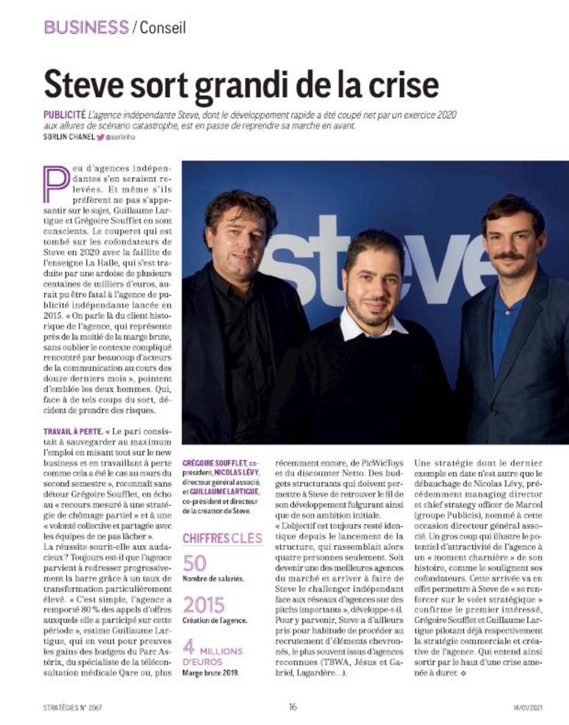 Steve - STRATÉGIES