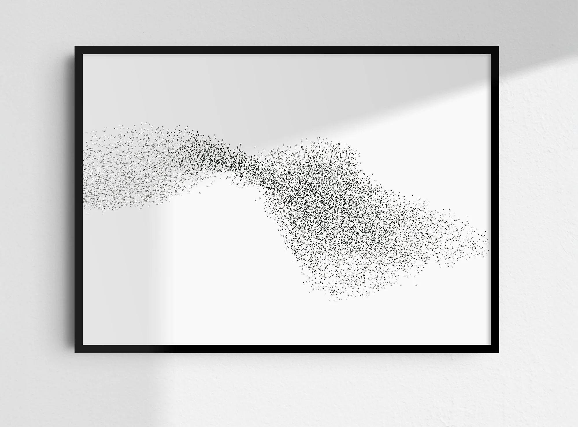 Letterpress-Kunstdruck «Murmuration» mit feiner Prägung – hochwertiges Bild A2