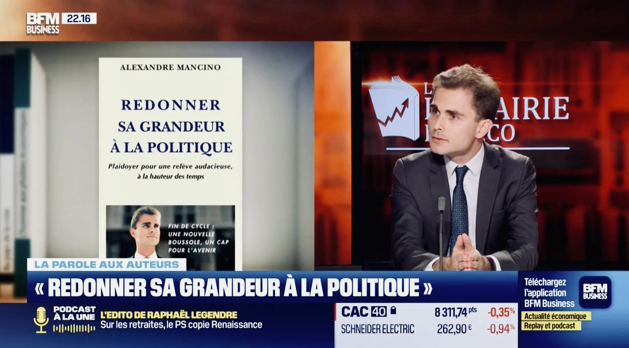 [Replay] - Alexandre Mancino sur BFM Business, dans La Librairie de l'éco