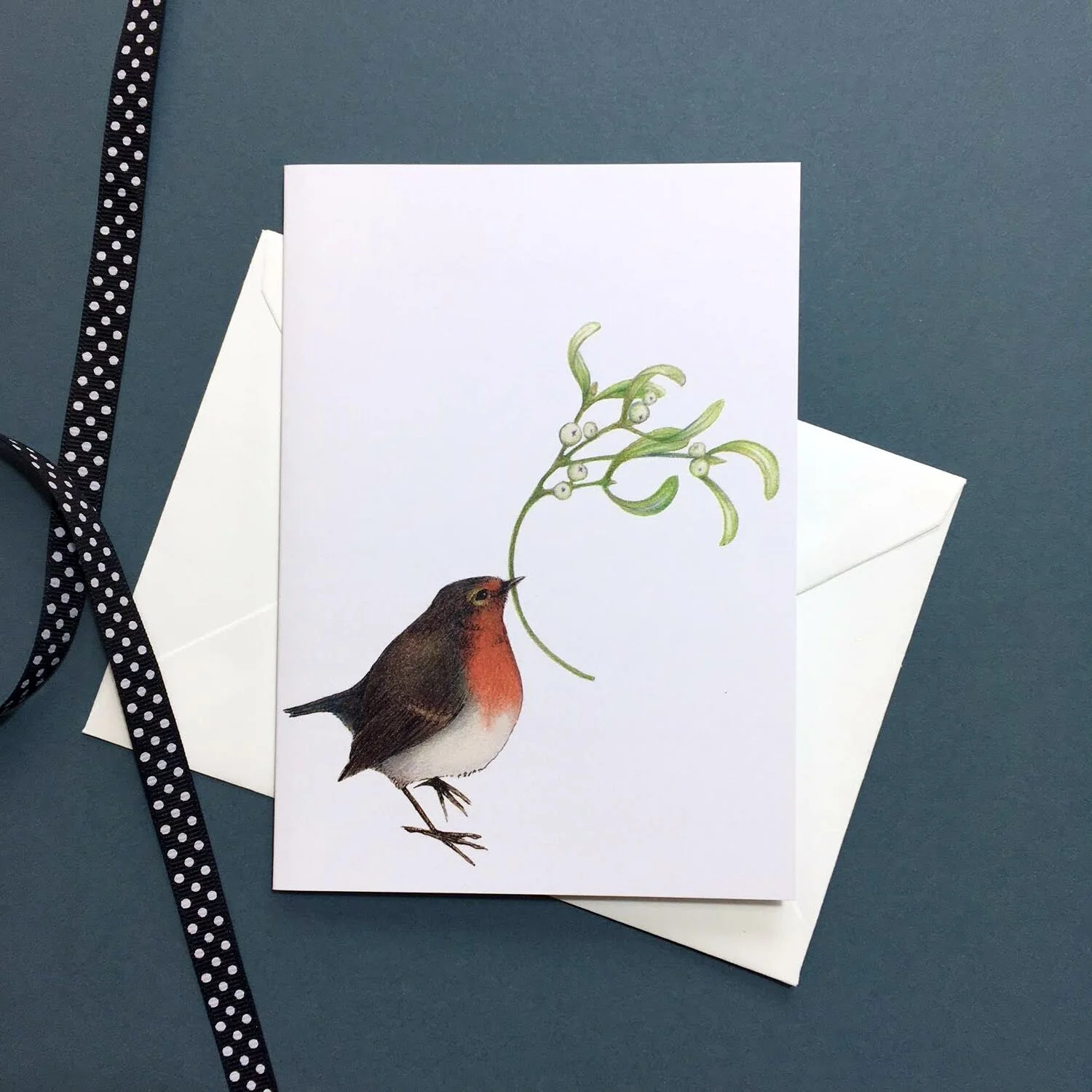 Robin Mistletoe Christmas Greetings card.jpeg