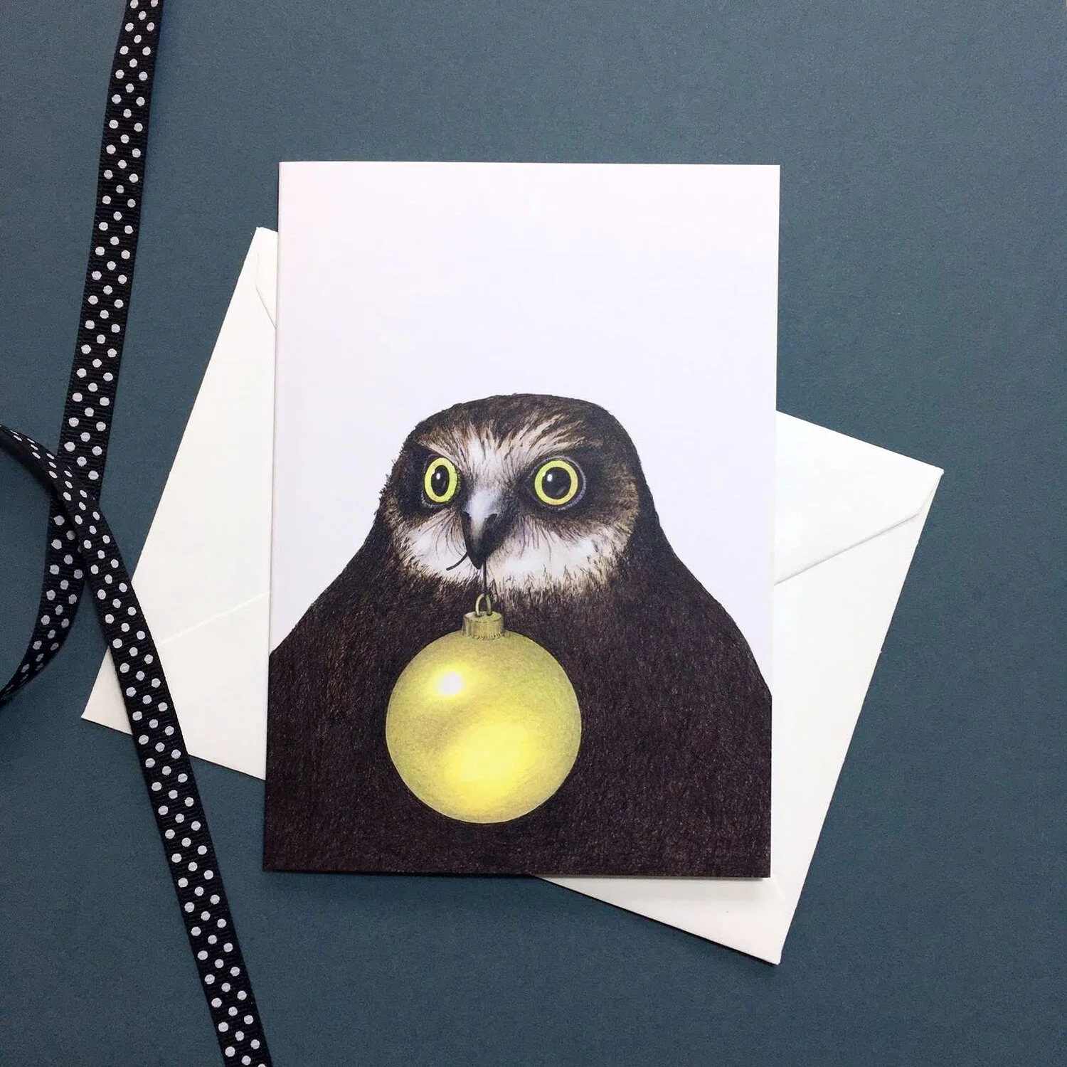 Owl Christmas Bauble Greetings Card.jpeg