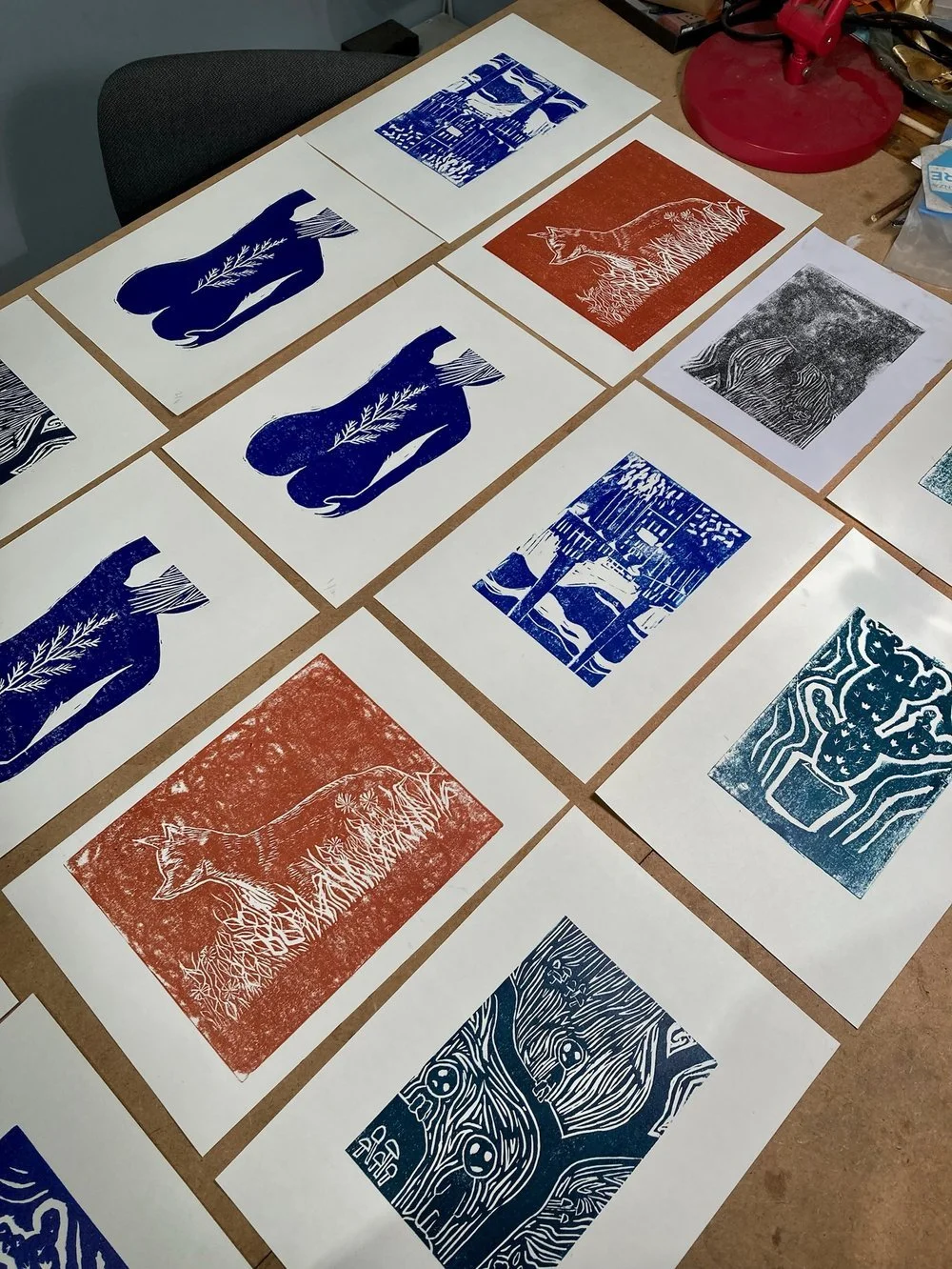 Lino Prints drying workshop 1.jpeg