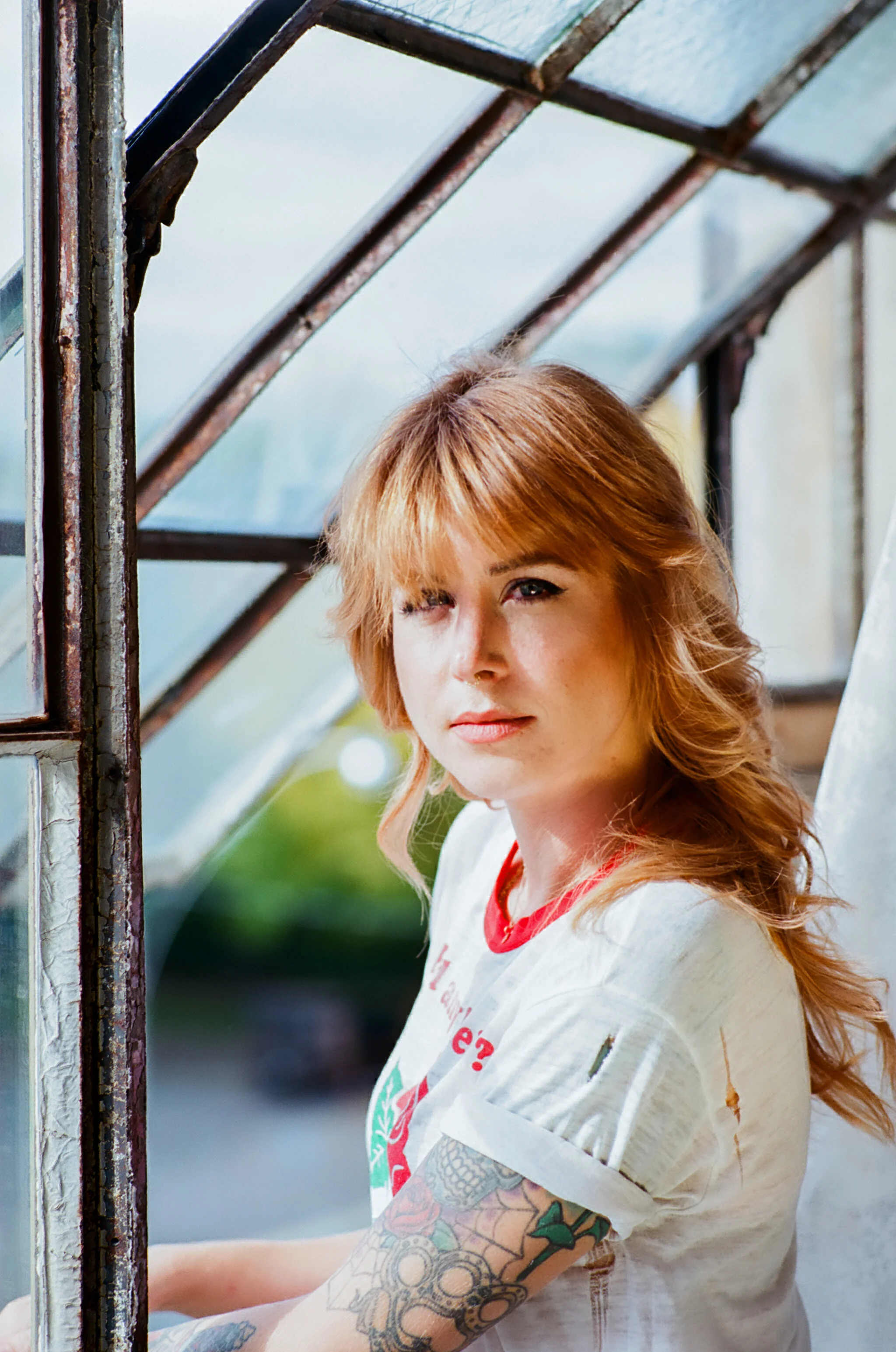 Portrait of Redhead Woman with Window Light