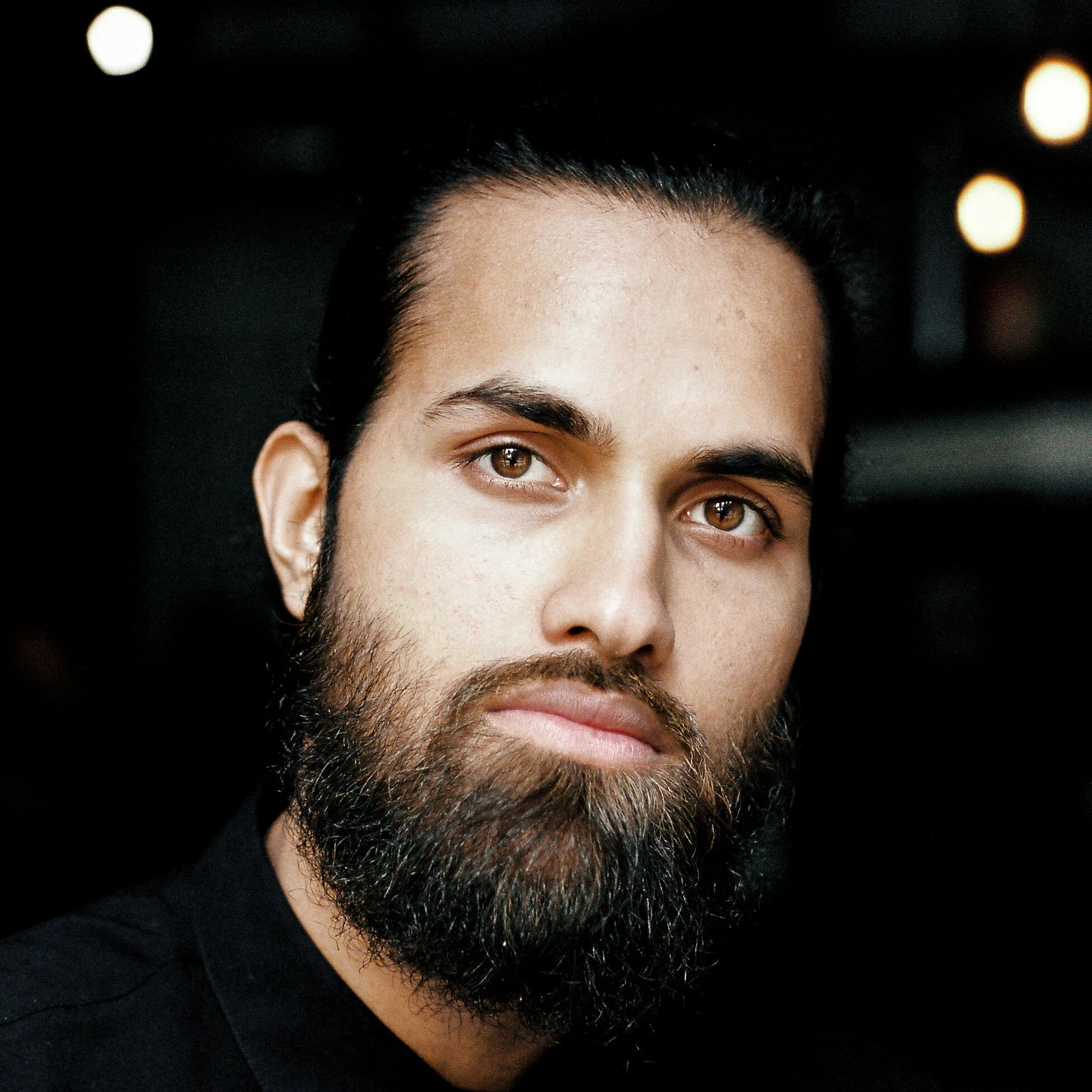 Dark portrait of man