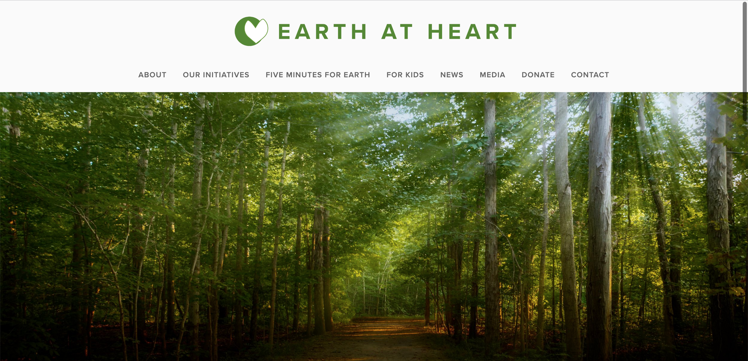 Earth At Heart | Non-profit Organization Website, Logo, & Ongoing Updates