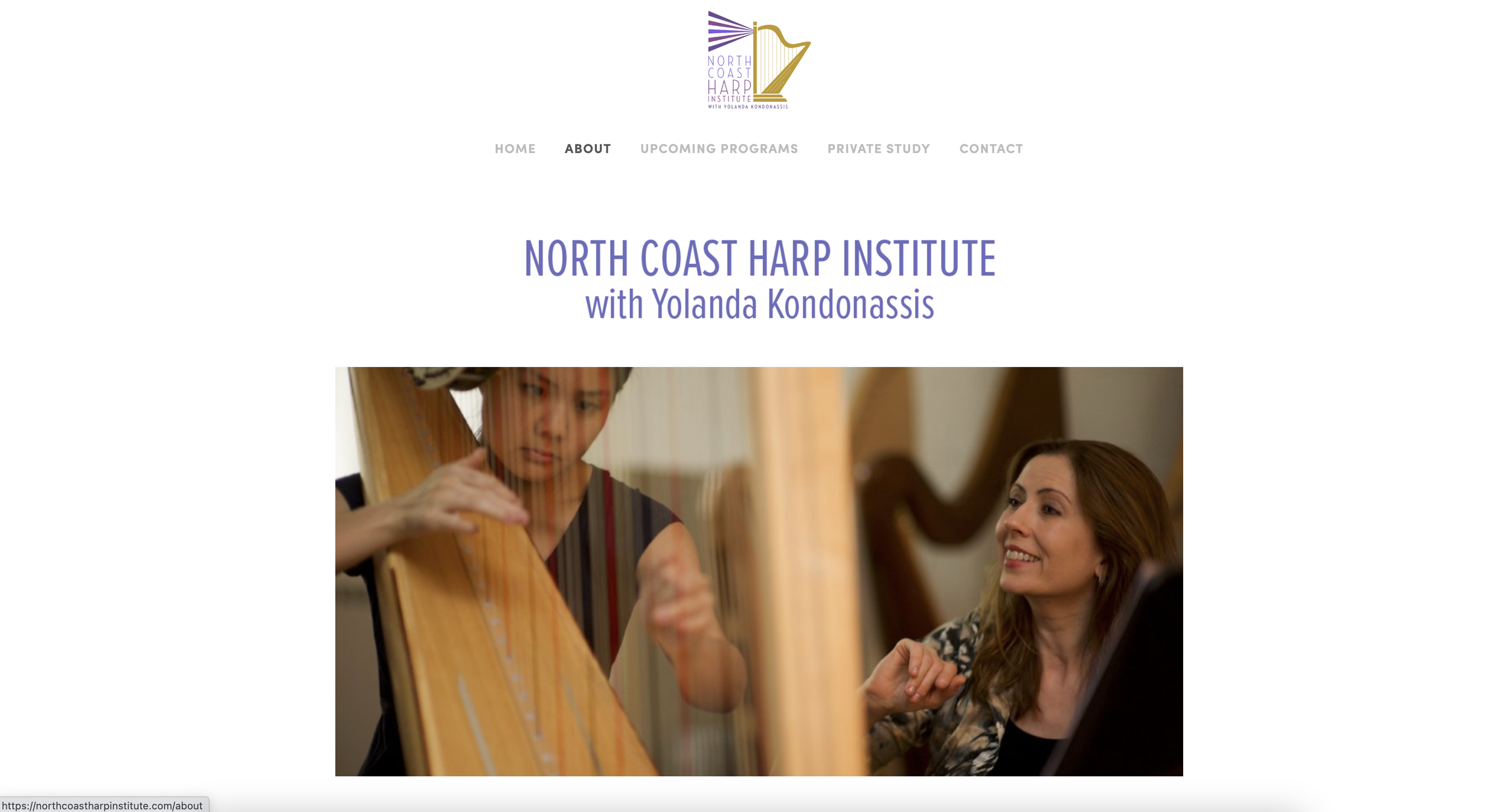 North Coast Harp Institute | Website + Ongoing Updates