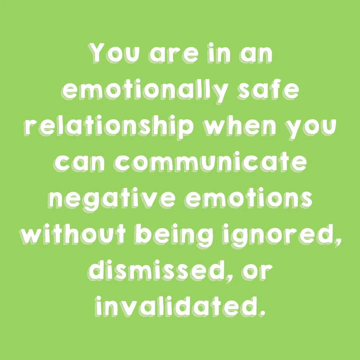 Emotionally safety is the cornerstone of a healthy relationship. If you can&rsquo;t talk about how you feel with your partner it makes conflict resolution almost impossible. Being consistently emotionally invalidated shuts people down over time. If y