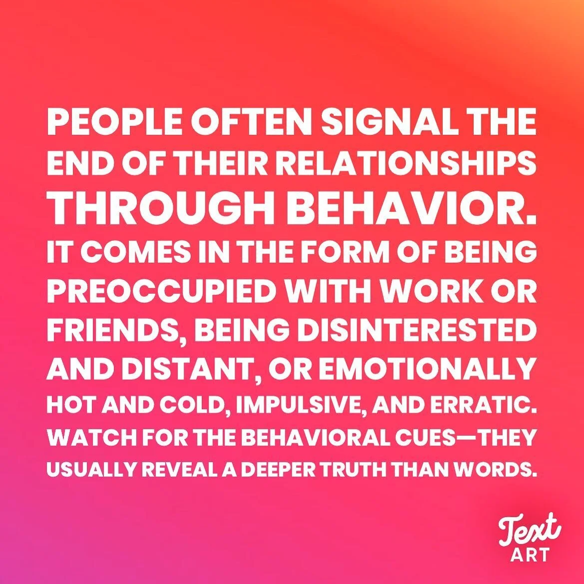 Waiting for someone to end a relationship can be drawn out and painful. Don&rsquo;t just rely on words. Take the behavioral cues just as seriously. #relationships #roc #relationshipadvice #therapy #rochesterny #dating