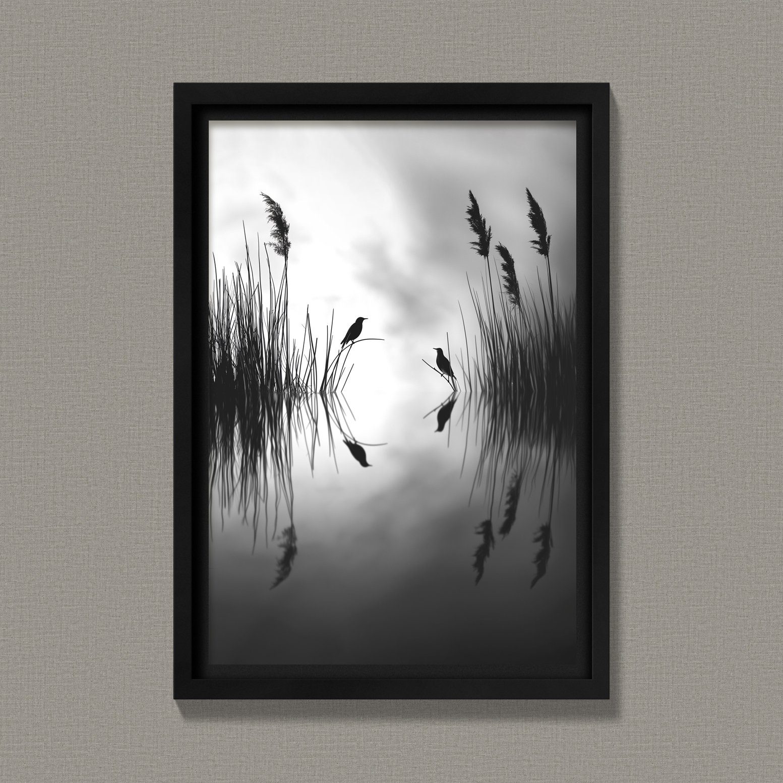 Birds on Reeds