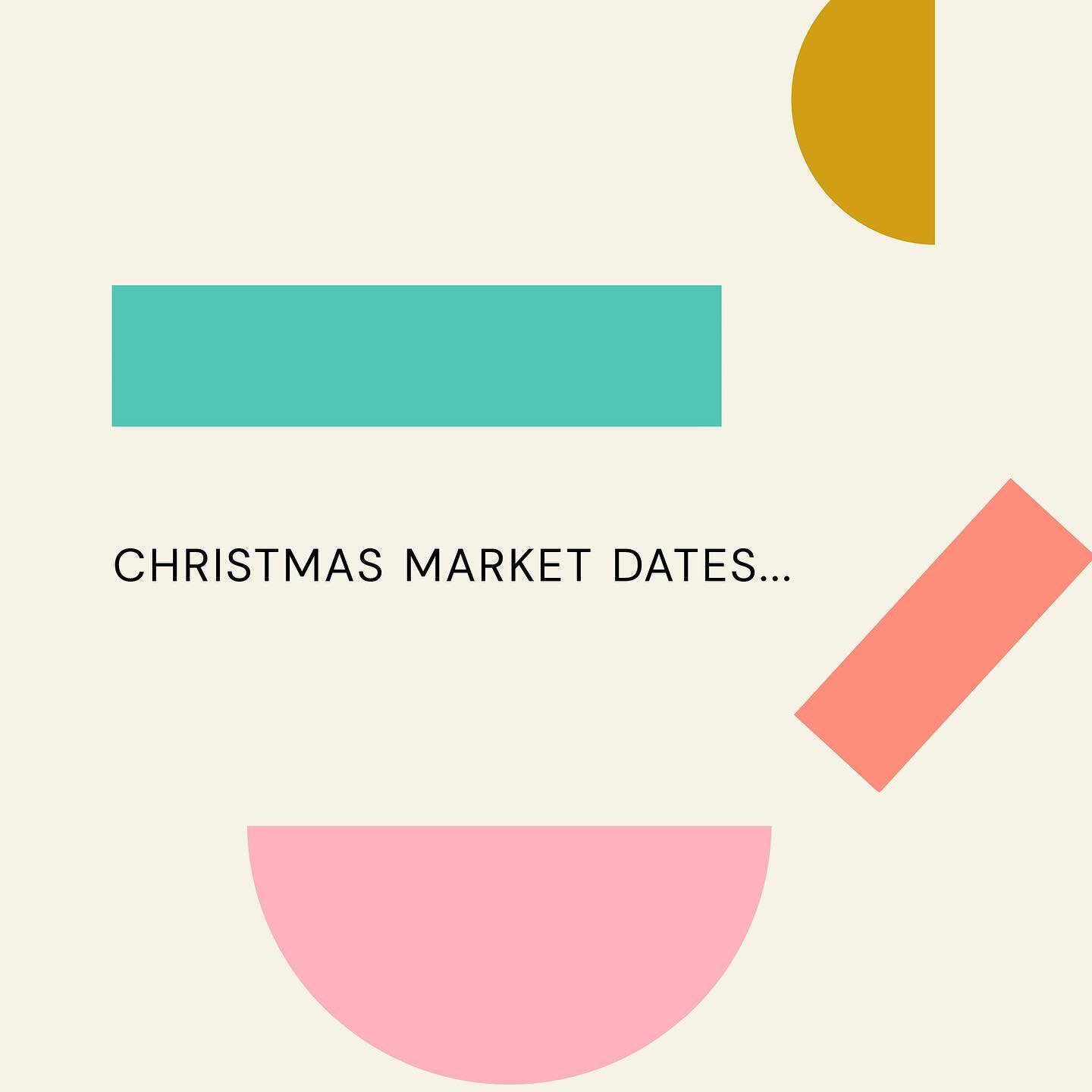✨CHRISTMAS MARKET DATES✨

I know it&rsquo;s 1st November and the news is bleak&hellip;but we all need to find the tiniest bit of joy where we can right now and something to look forward too&hellip;

I am therefore DELIGHTED to let you know all of my 