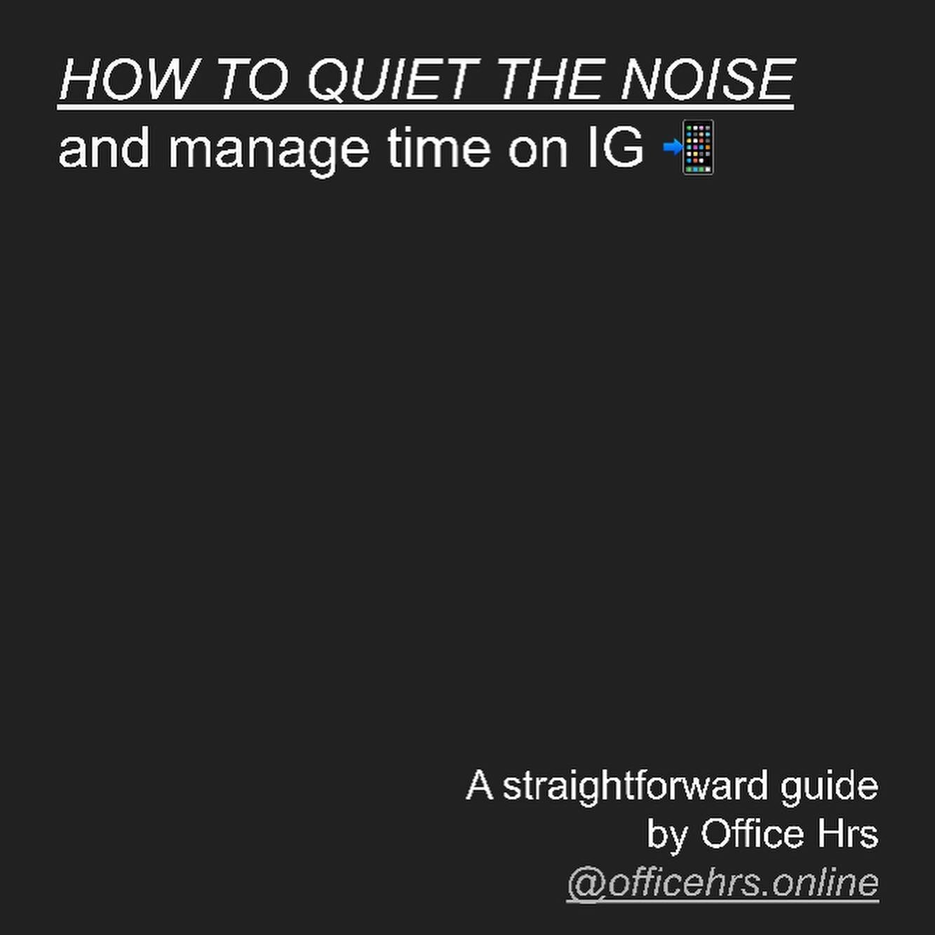 Blink 1x if you&rsquo;ve had enough IG this wk 👁 Blink 2x if you&rsquo;ll use one of our tips tn 👁👁

You wanna cut the cord on social media? Straightforward Guide 003 is for you. Is it called ~balance~ or throwing your phone in the closet? Comment