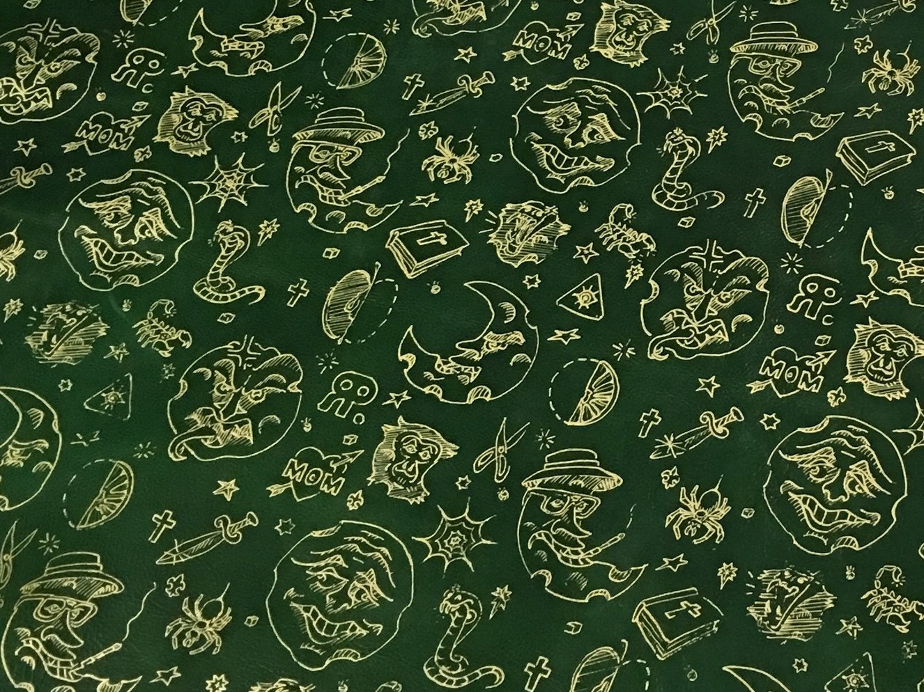 Pearlescent Screenprint on Leather: 2017