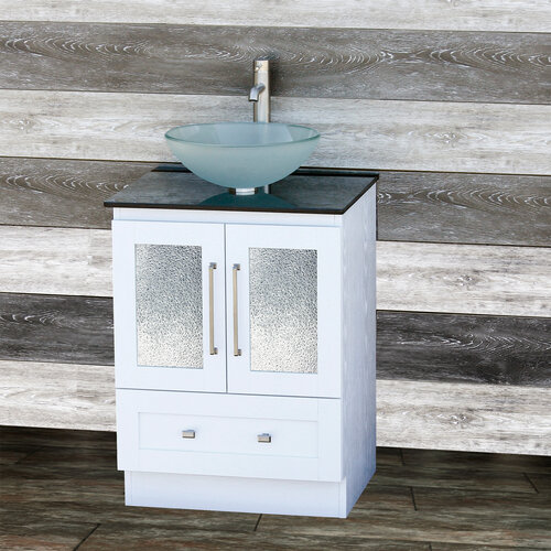 Vanitesse 24 Bathroom White Vanity Black Stone Top Ceramic Vessel Sink B2421w Max Bathroom White Vanity Black Stone Top, Double Vanity Vessel Sink 72 Cm