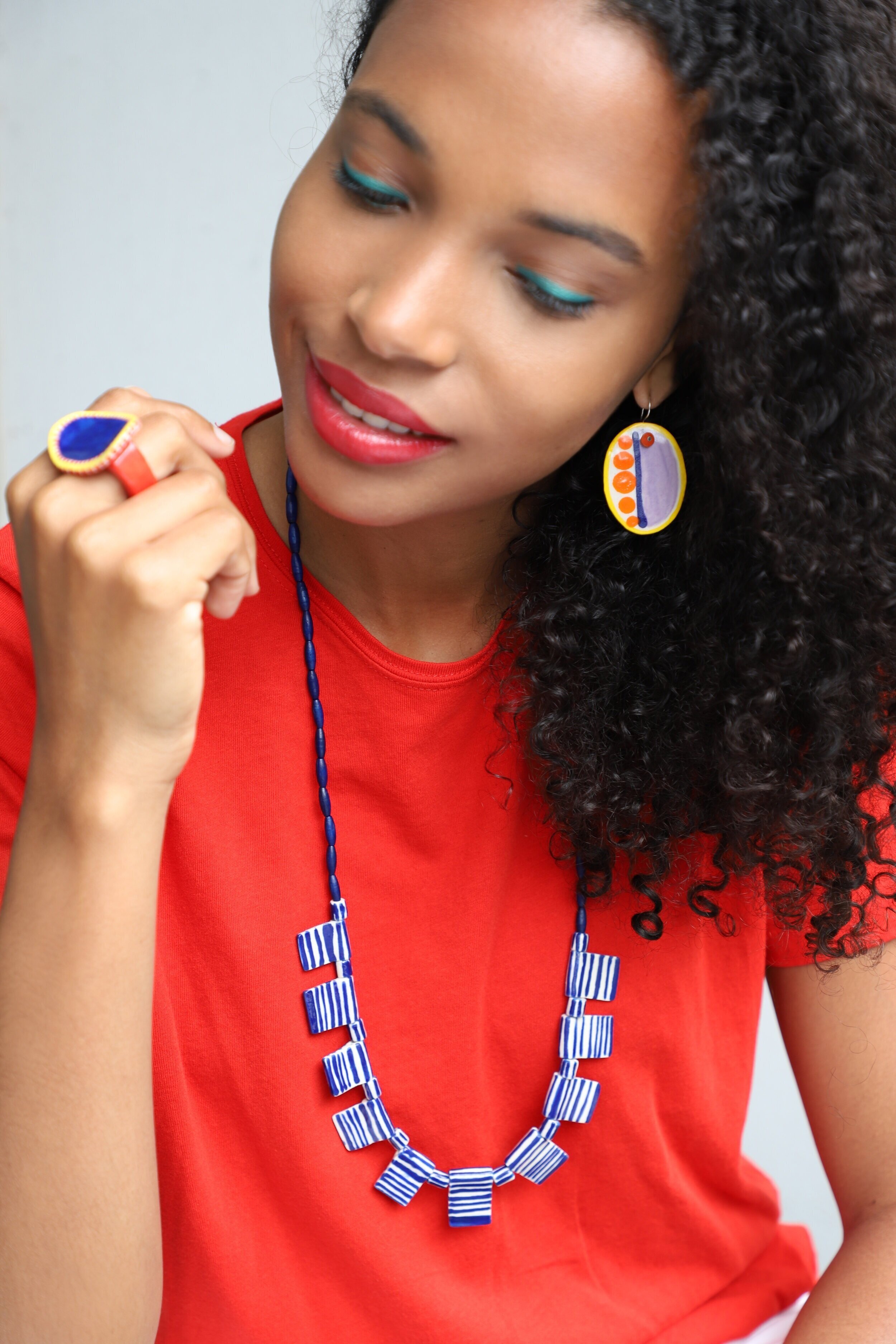 Jewelry designer: @here.and.here   Model: Theyfanie
