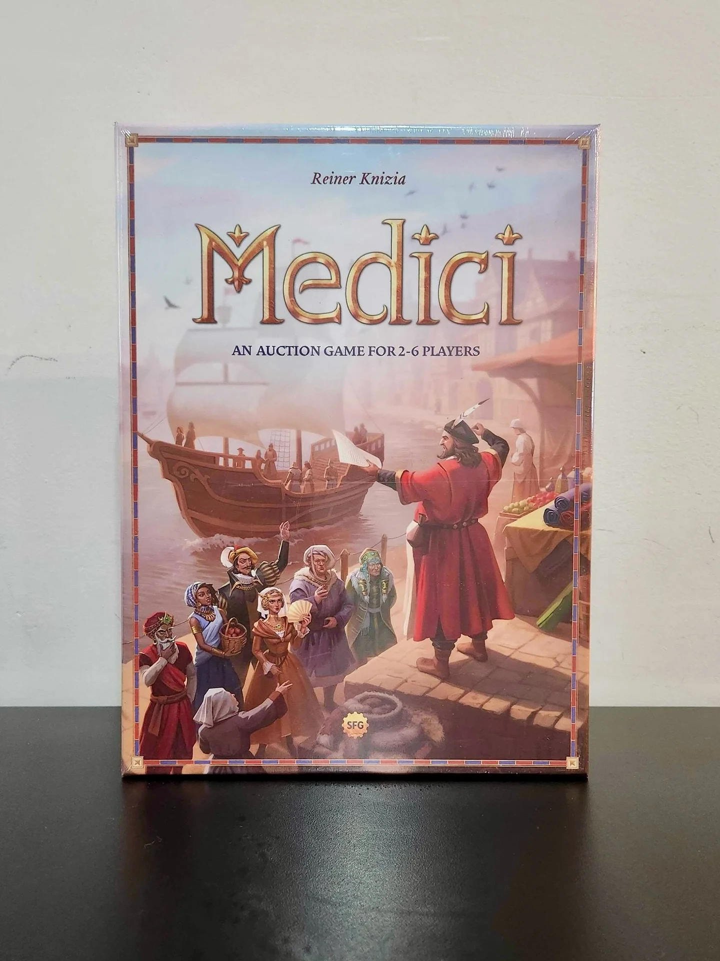 Rival merchant families seek profitable markets in 16th century Florence
&bull;
Another Reiner Knizia standby, this game plays very well with varying numbers of people. The object is to accrue the most points during three rounds, which you do by spen