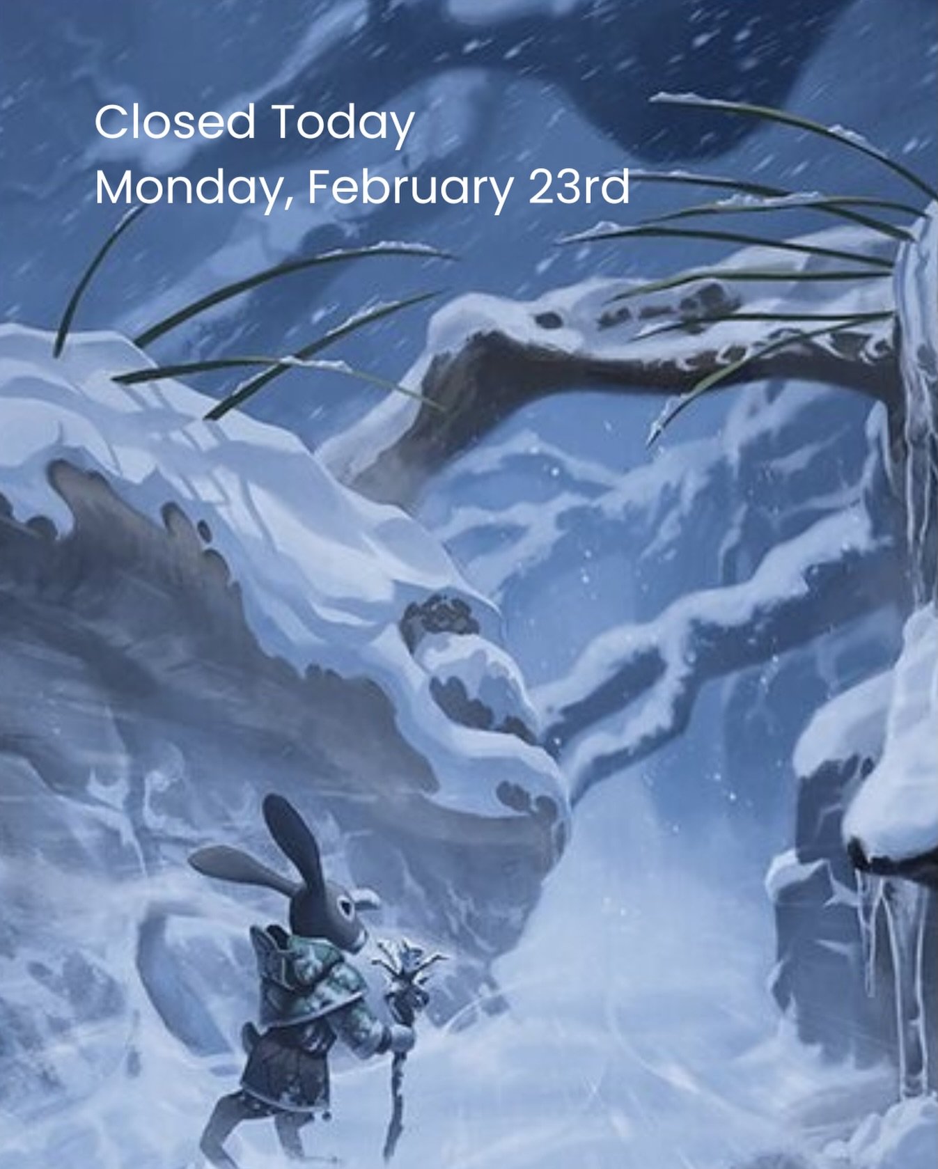 Snow-Covered Queens 🌨️
&bull;
&bull;
&bull;
Means we&rsquo;ll be closed for today!  Stay inside, finish that puzzle or start a new one.  Pick up that board game you got for Christmas or bought but never learned.  Build that DnD character you&rsquo;v