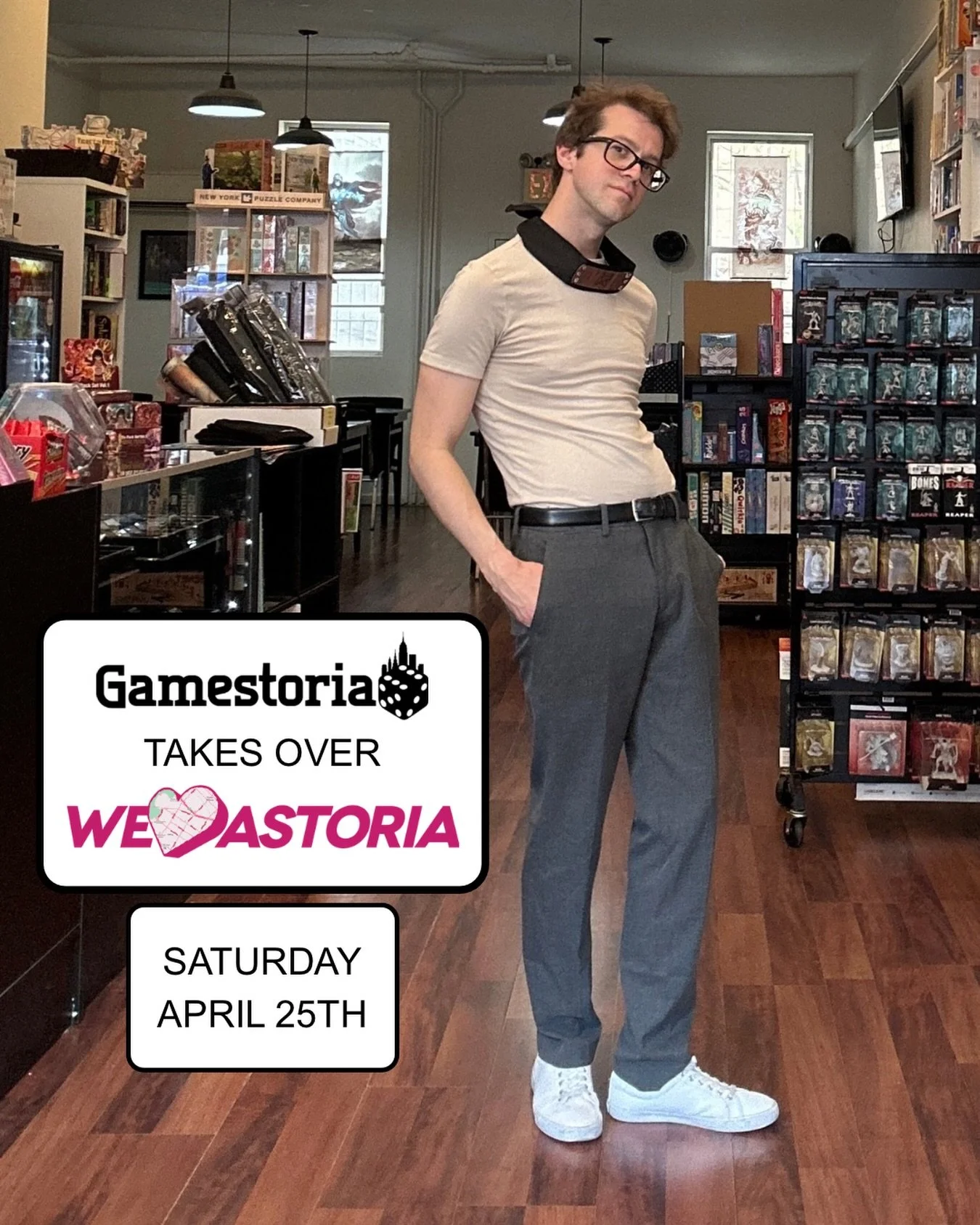 This Saturday we&rsquo;re taking over!
&bull;
&bull;
&bull;
Tune in to @weheartastoria&rsquo;s Instagram this Saturday as we takeover ahead of the Shop Small Astoria Spring Retail Crawl 🛍️ what&rsquo;s a day in the life of Gamestoria look like?  How