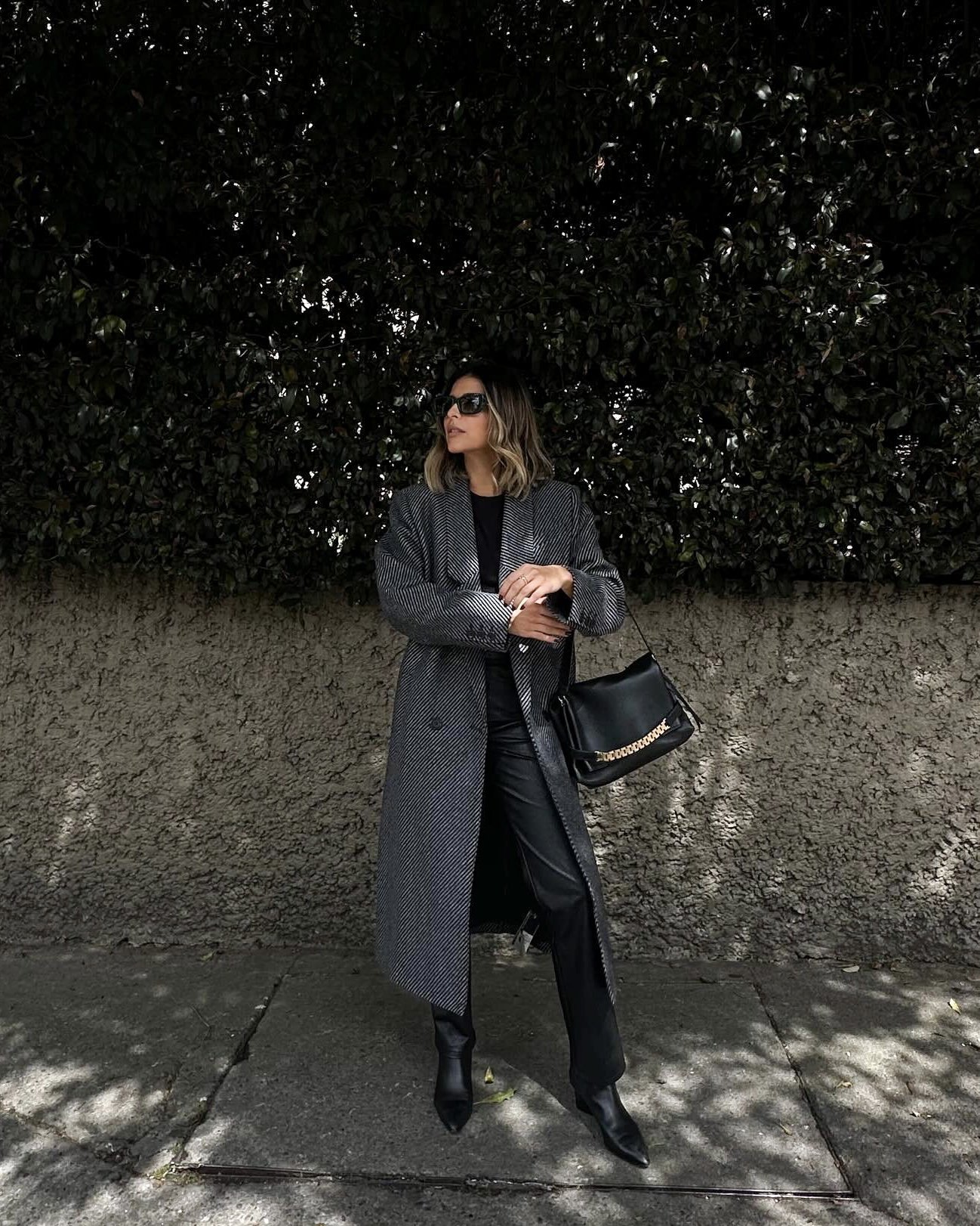 Selling fast: the Striped Two Tone Coat. Here today, gone tomorrow. 