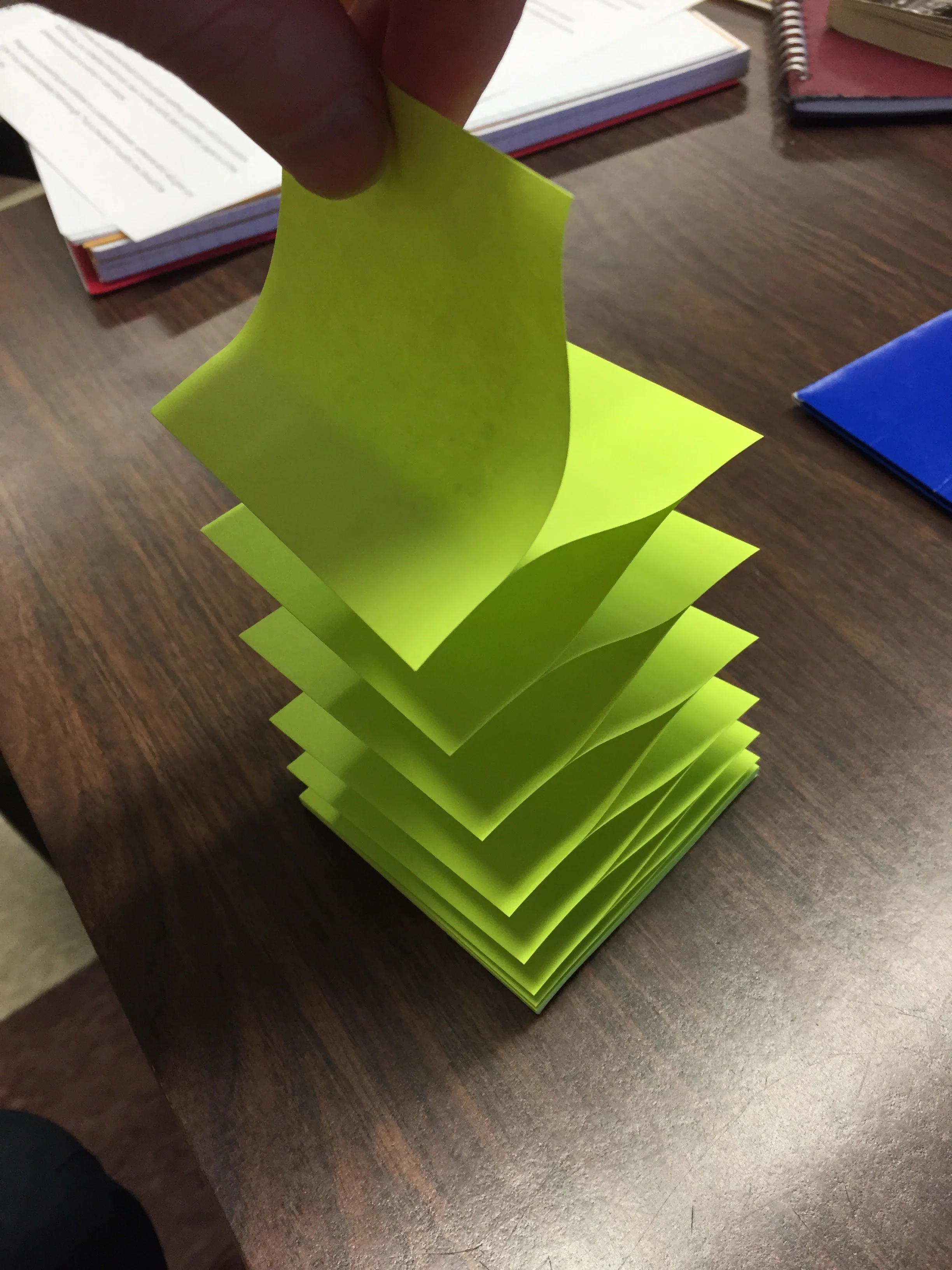 Accordion Post It Notes