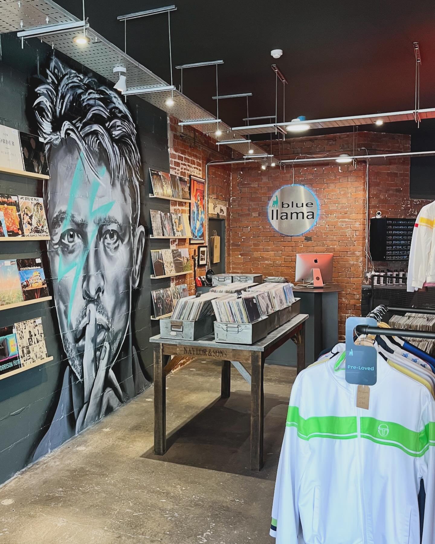 A must visit! It was a pleasure working with @blue_llama_vinyl_records on the opening of their new shop in Usk. #print #signs #graphics #events #exhibitions #usk