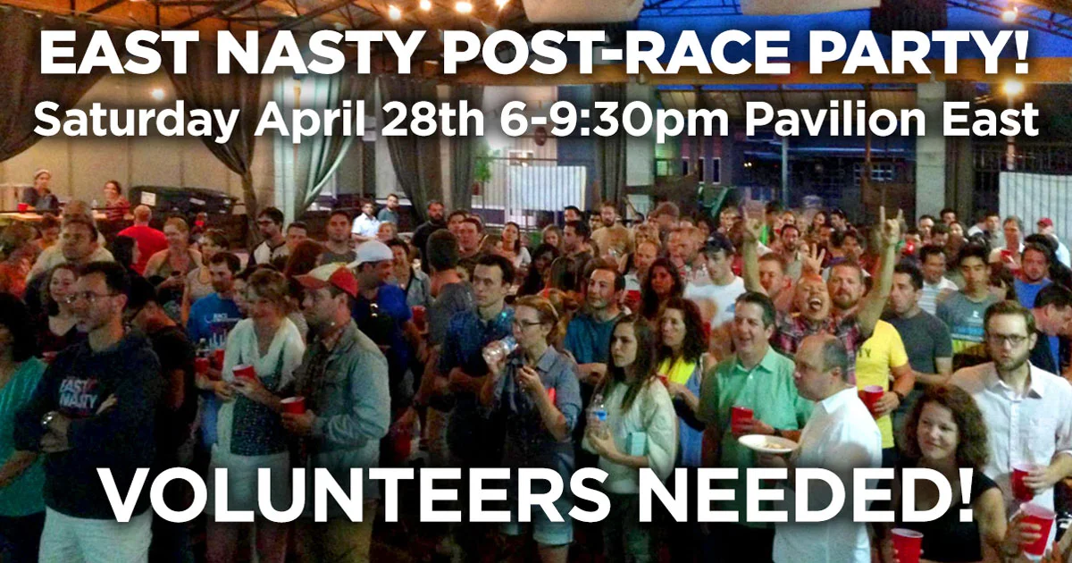 Post-Race Party this Saturday! Volunteers Needed!