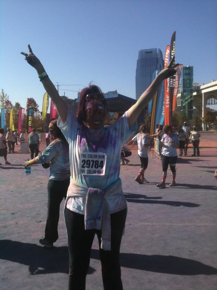 "At the Color Run, just before my heart surgery – could ONLY walk it!"