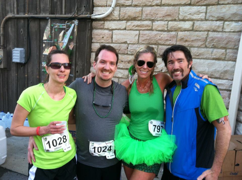 Juanita and I with Running buddies Lola and Matt