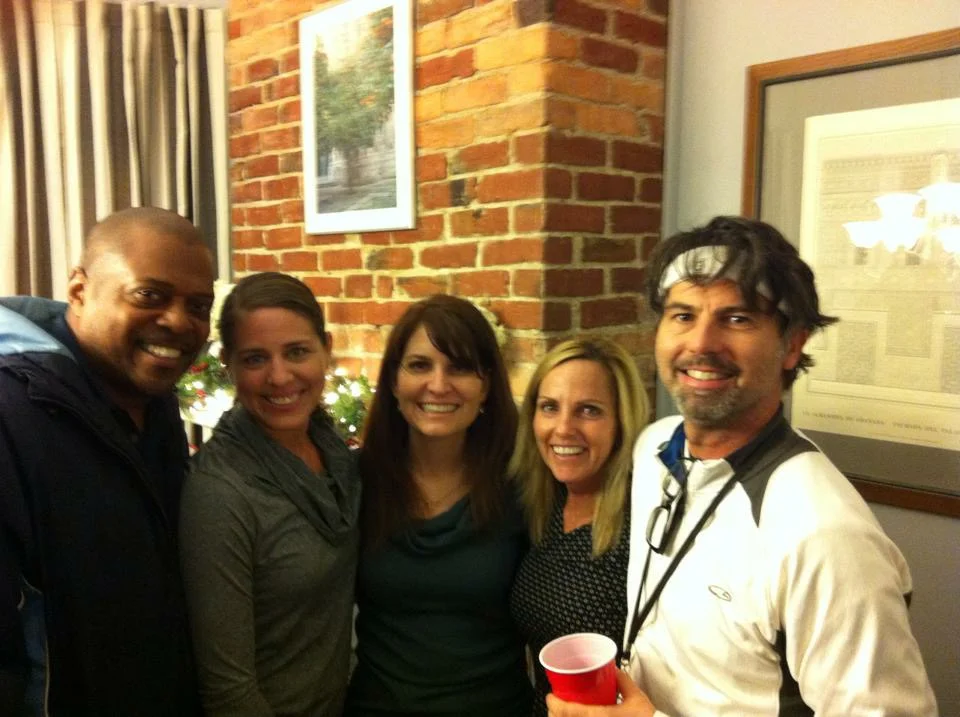 The Gang at the EN Christmas party.