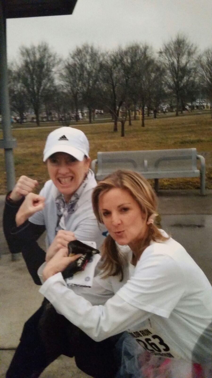 Melinda and Carrie at the Color Run
