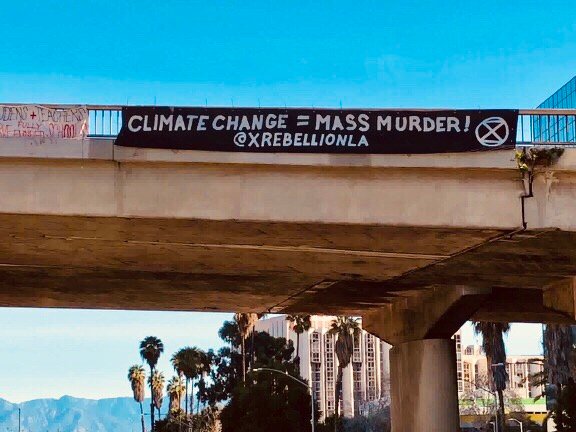 XR Los Angeles banner drop 1