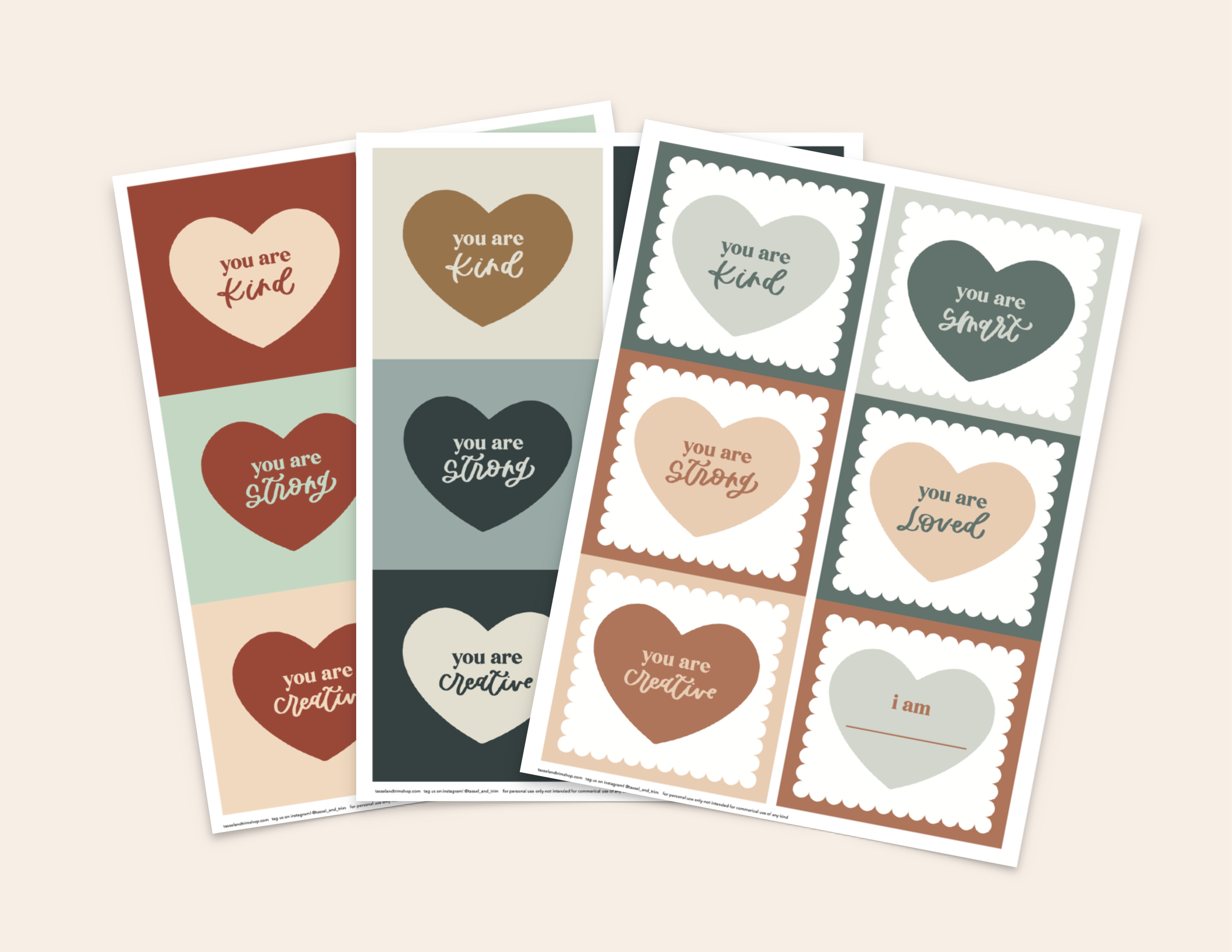 Valentine Affirmation Cards