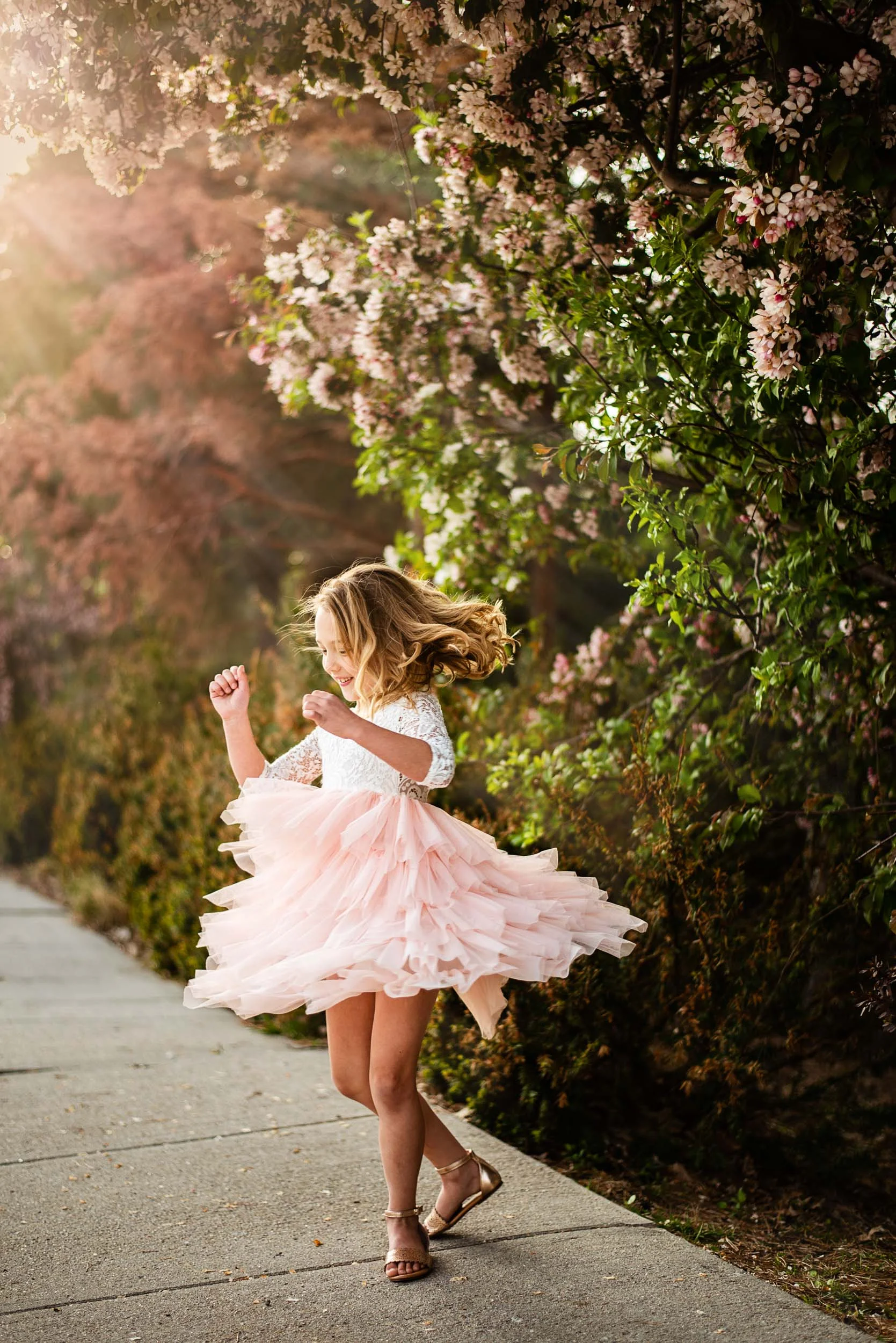 Twirling girl