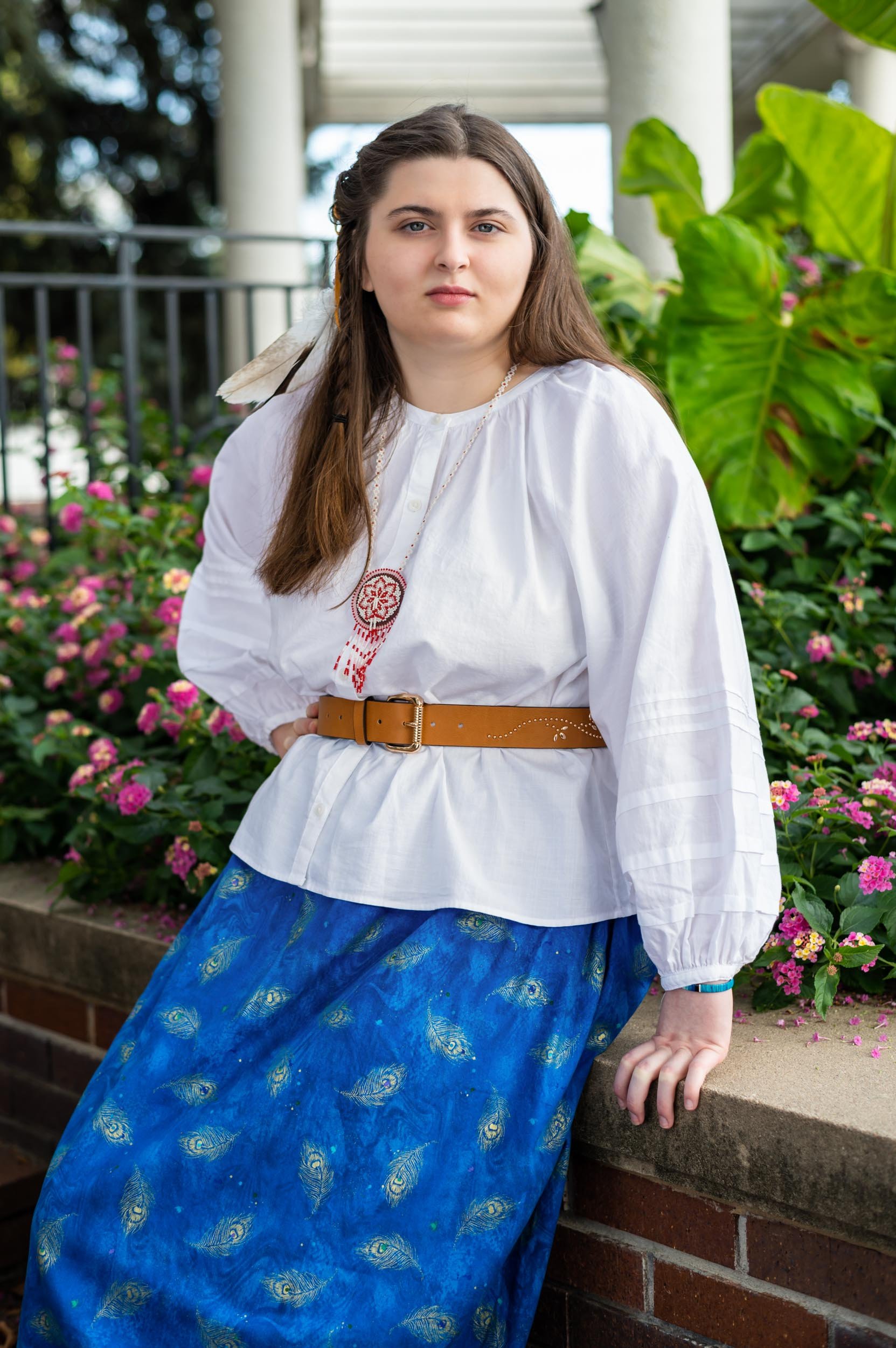 Omaha senior pictures with a nod to Native American heritage