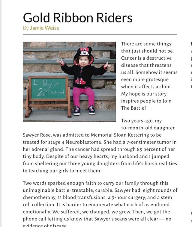 @suttonplacesocial_bvm ... We would like to thank Sutton Place Social Magazine for featuring us in their March issue !! ❤️
#goldribbonriders #cancerthismeanswar