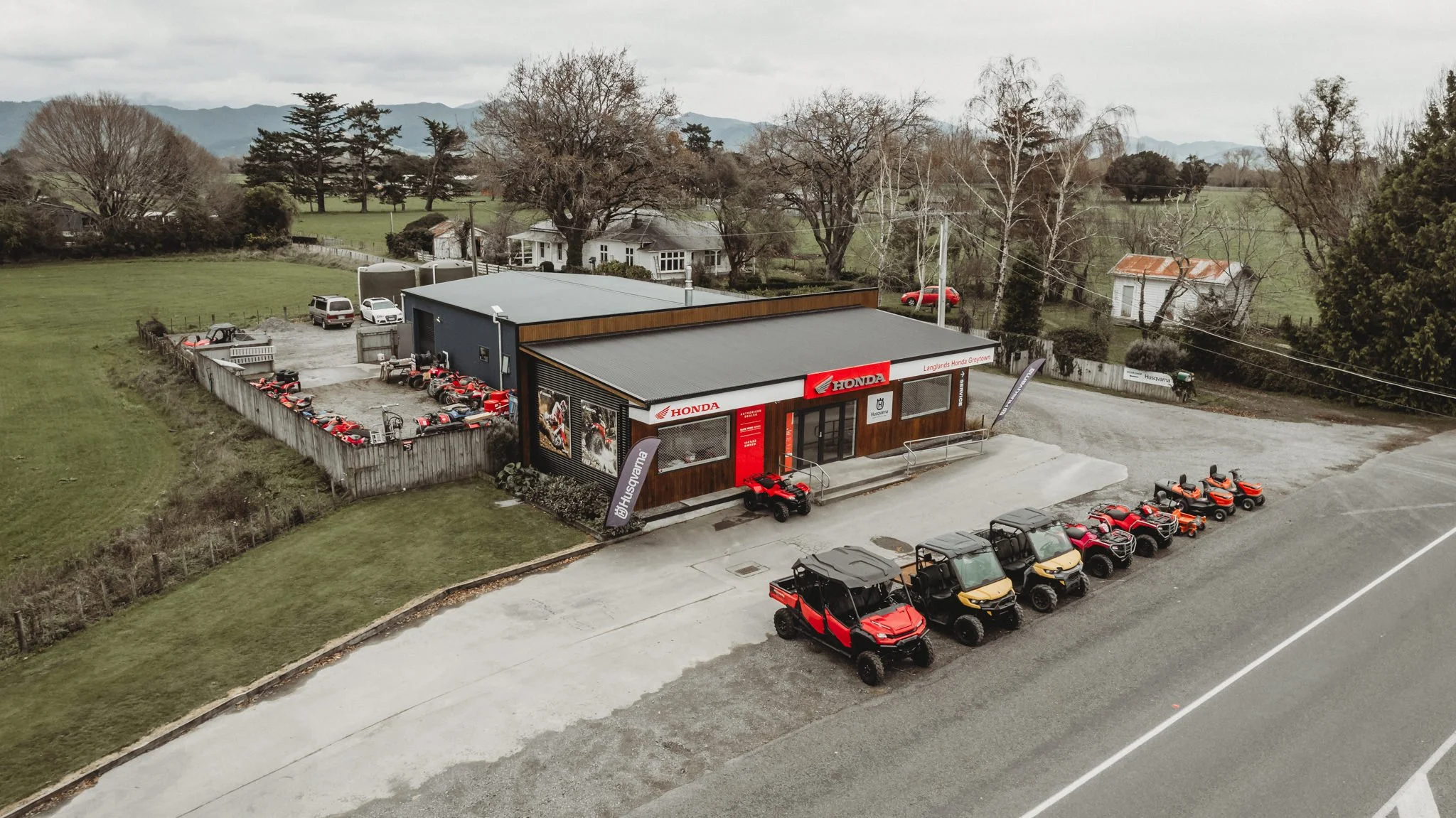 Drone footage of Langlands Greytown branch