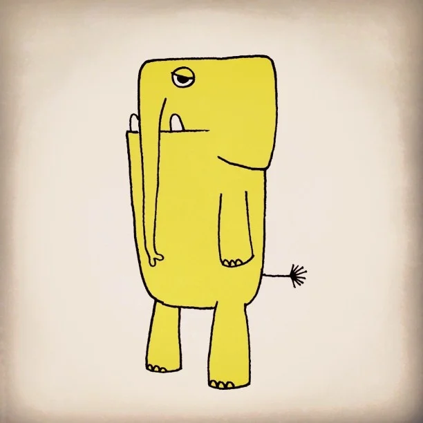 Edward was bored so he painted himself yellow. He is still utterly bored.