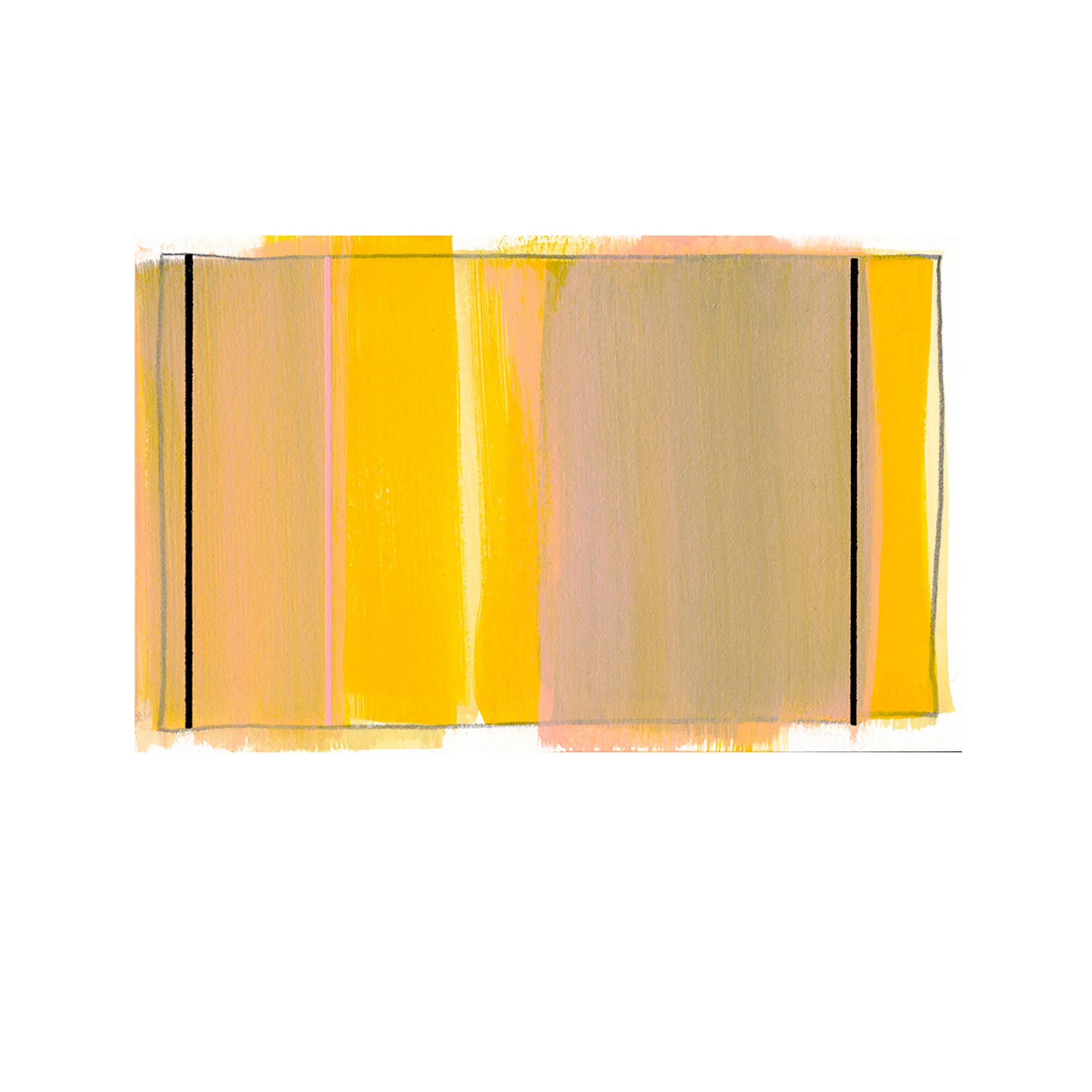 Fall Off a Mountain (3/25/15) 2015, Acrylic on Paper, 13 x 17 inches framed