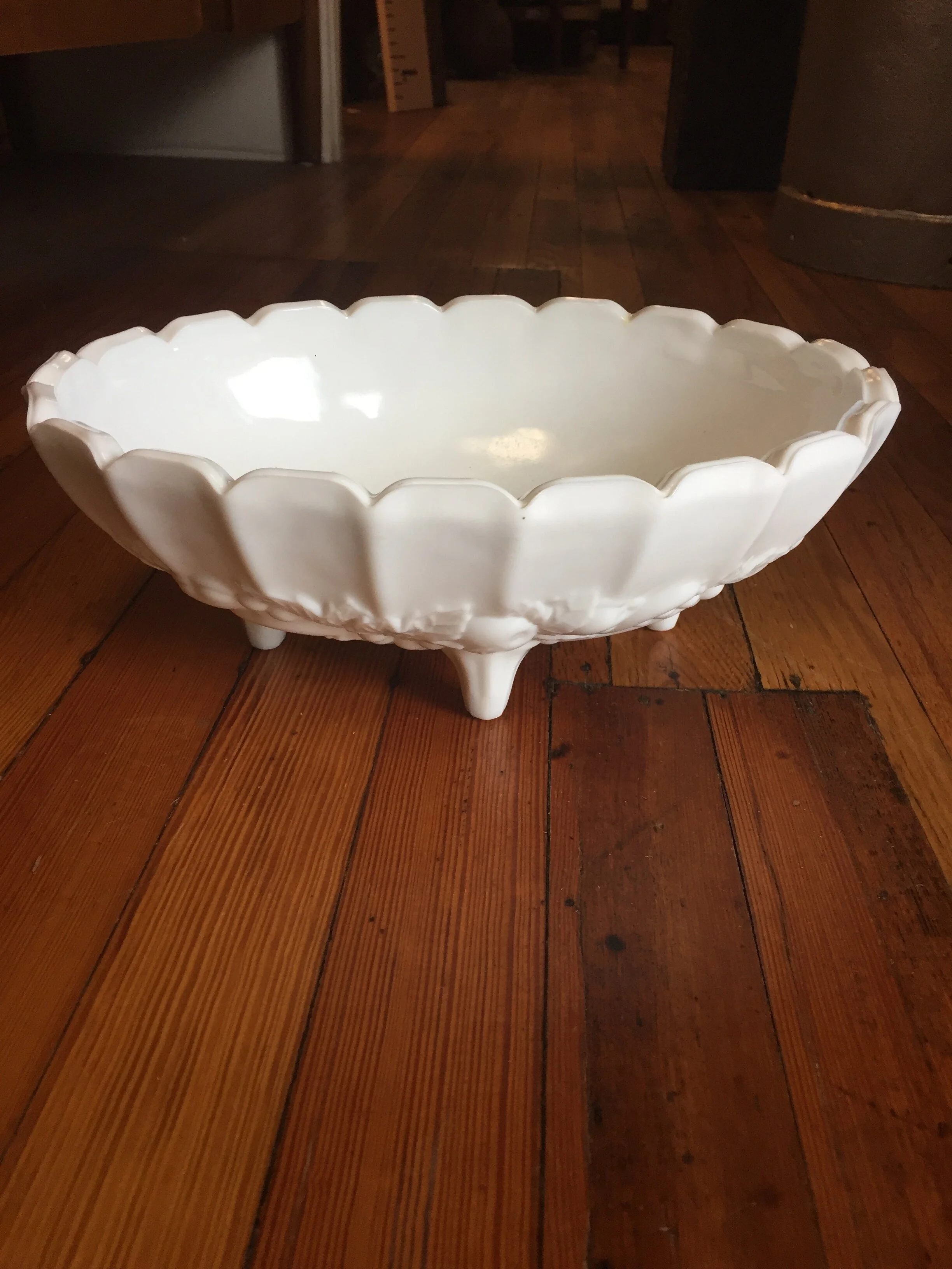 Indiana Glass Milk Glass Fruit Bowl