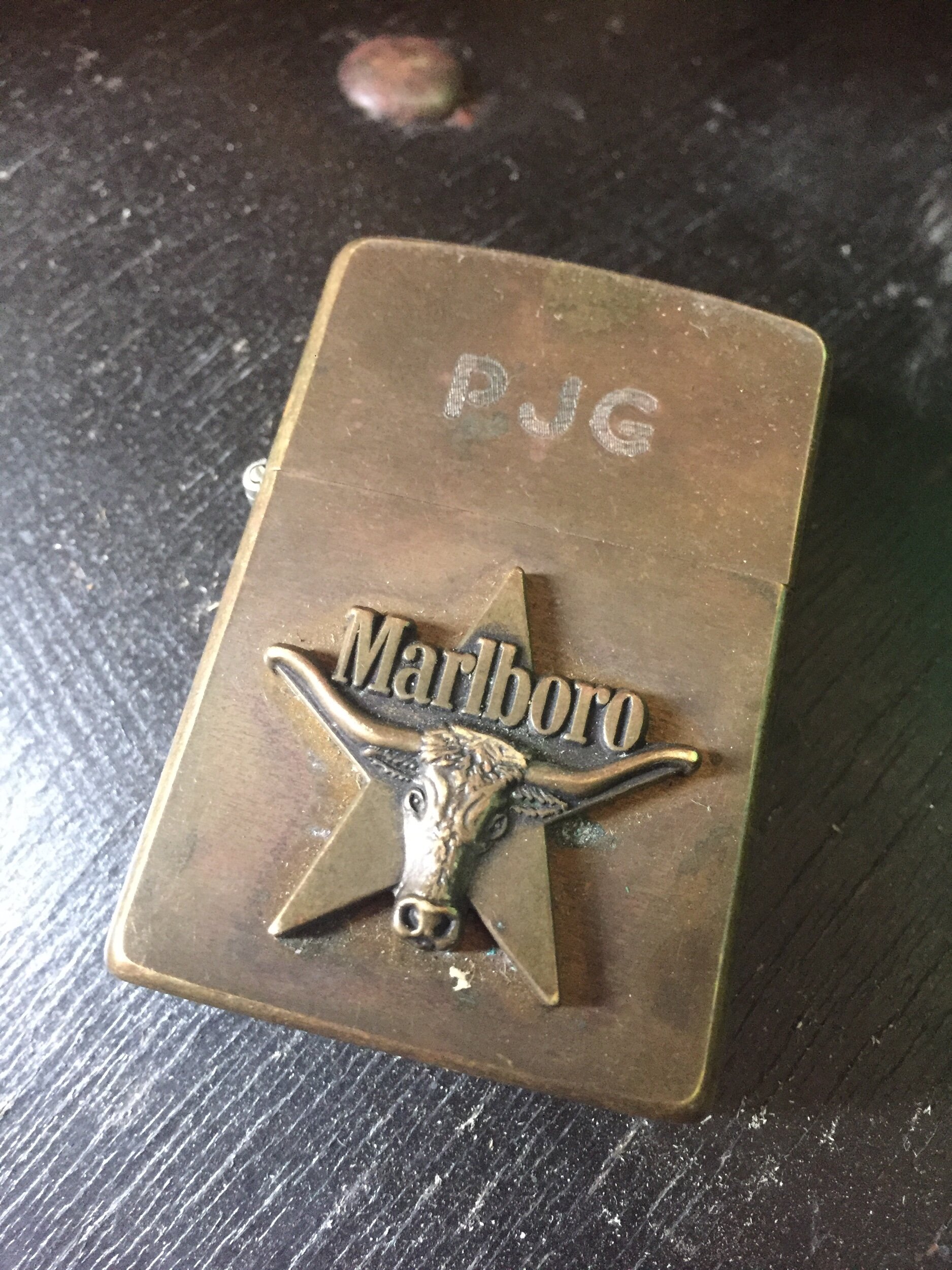 Vintage Brass Marlboro Longhorn Zippo Lighter — Poor Johnny's