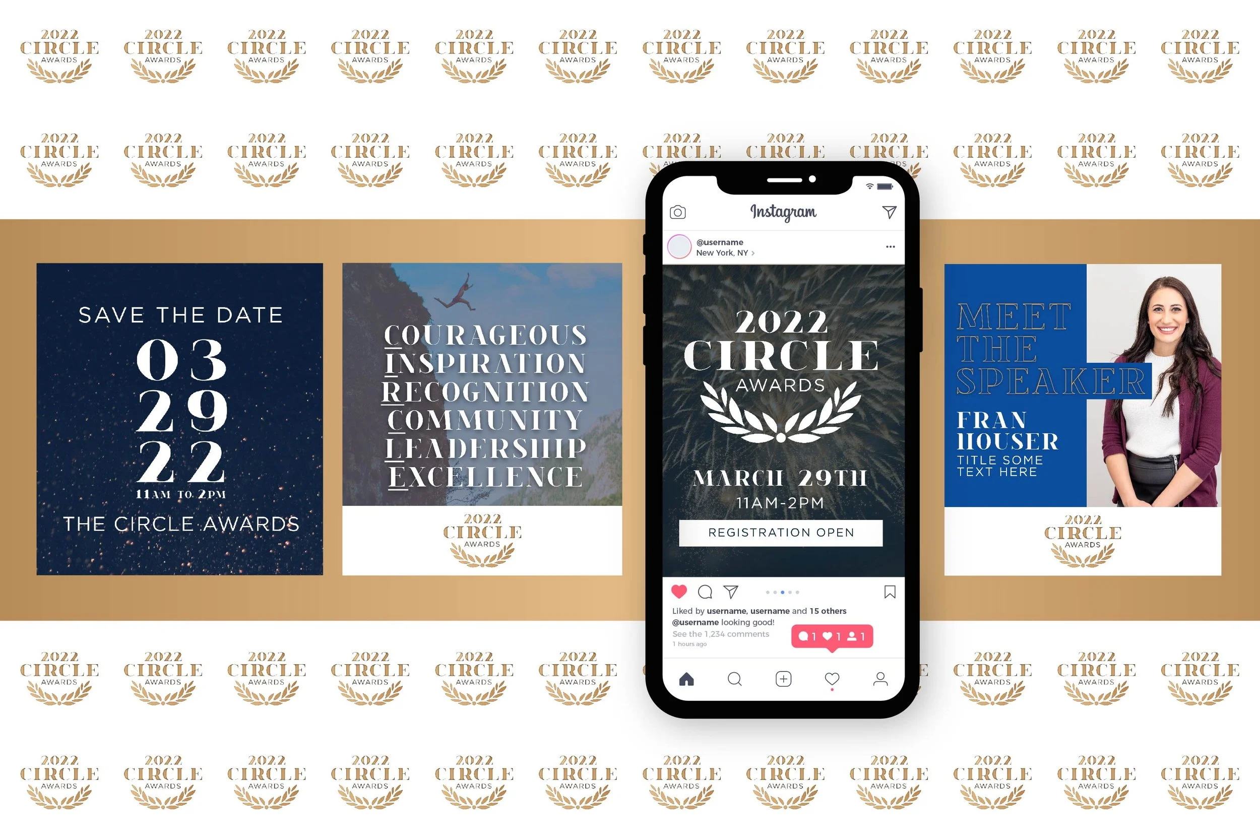 2022 CIRCLE Awards social posts for WICT Network Carolinas