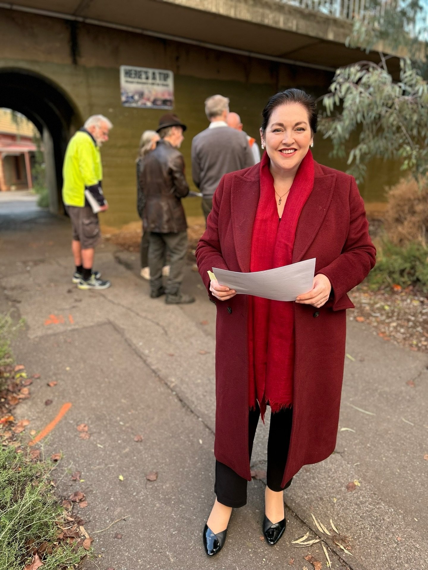 Showing the Forestville Reserve Friends Group the plans to widen the archways below the tram line.

The changes will make it easier to see - and harder to collide - for walkers, runners, cyclists, pram and wheelchair users.

This low-impact solution 
