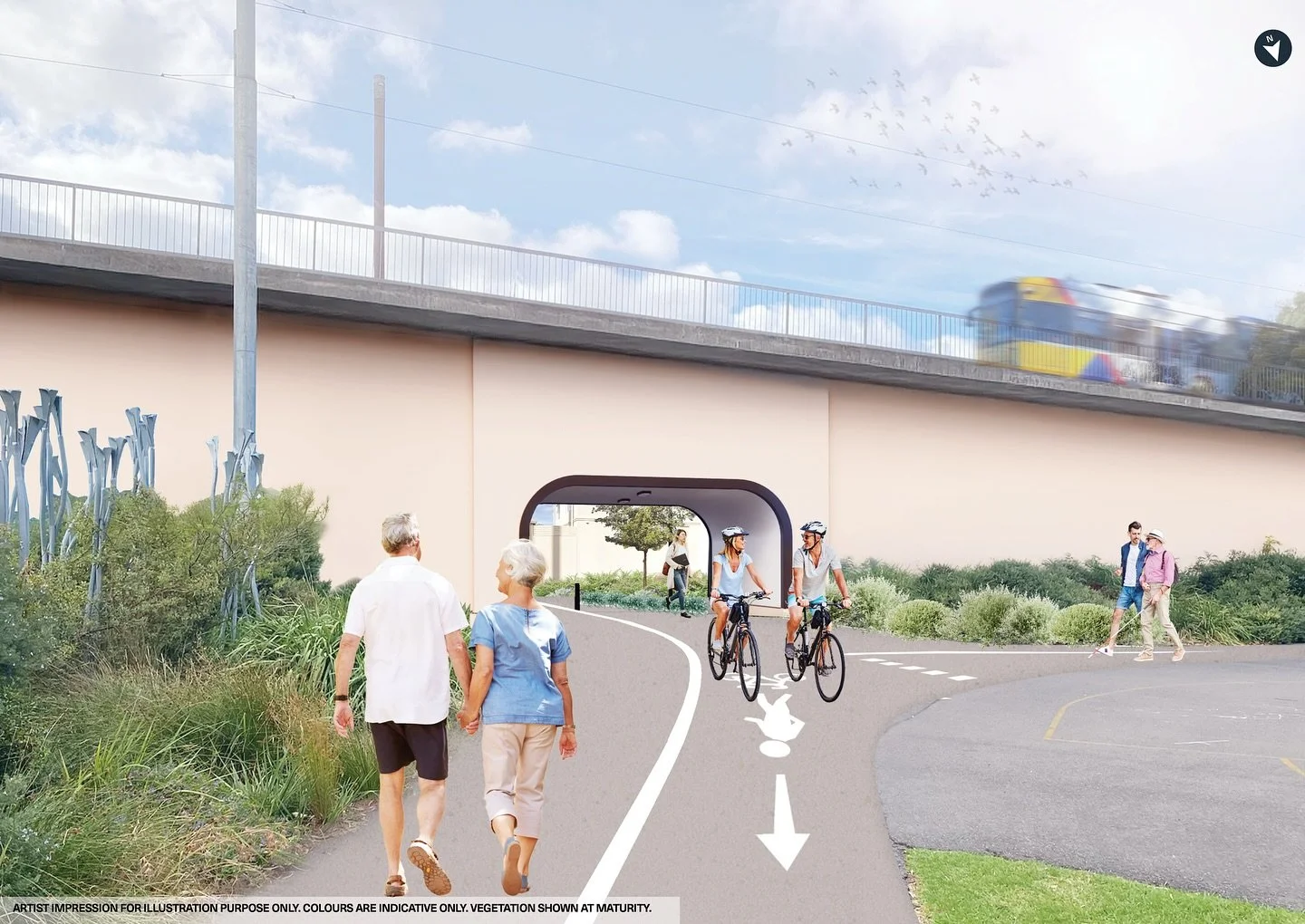 Have a look 👀 at the latest images of the Forestville Reserve Archways.

Construction is now well underway and over summer the archways will start looking a lot more like these designs.

This light-touch solution was the result of about three years 