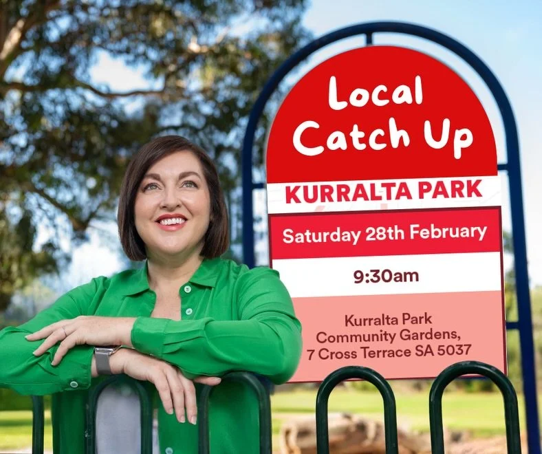 Got a great idea to improve our neighbourhood? 💡 

I&rsquo;d love to catch up with you this Saturday at &hellip;

🌱 Kurralta Park at 9.30am at the new community garden on Cross Tce
🛝 Ascot Park at 10.30am at First Ave Reserve

There are loads more