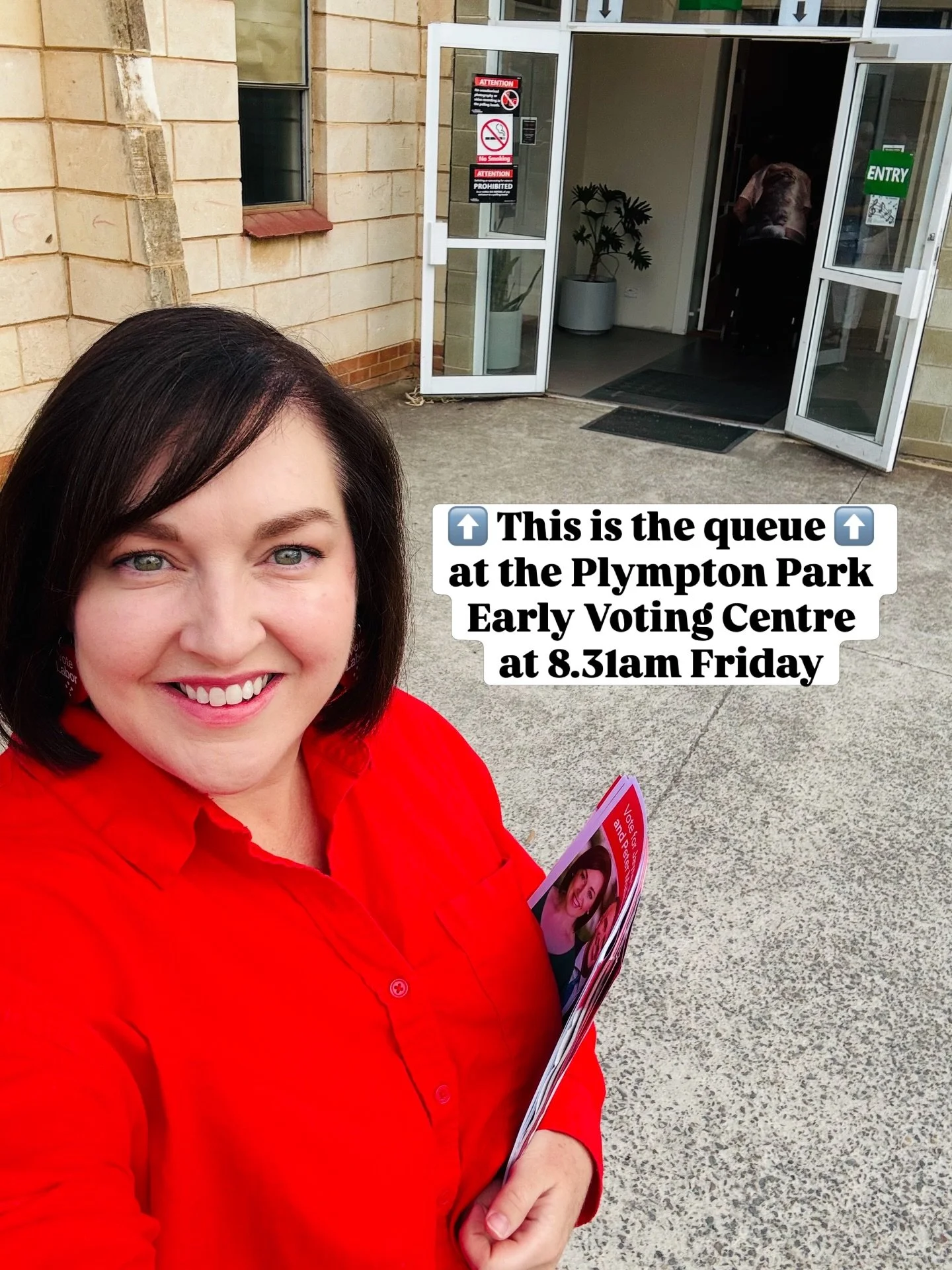 This is your sign to come and vote now, if you can&rsquo;t tomorrow. A rare lull in traffic at the pre-poll booth at the Pan Laconian Club, Aldridge Ave, Plympton Park.