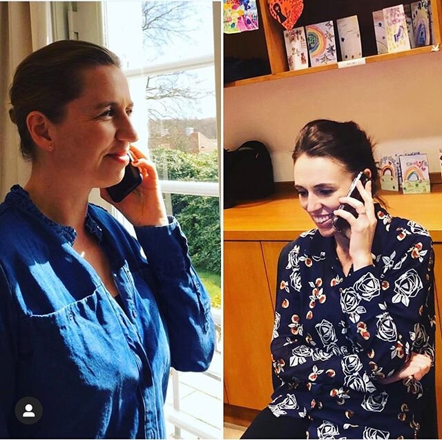 Love this photo shared by @jacindaardern &mdash; New Zealand Prime Minister Jacinda Ardern and Danish Prime Minister Mette Frederiksen are some of the women leaders standing out right now for their natural approach in this COVID-19 crisis. They are s